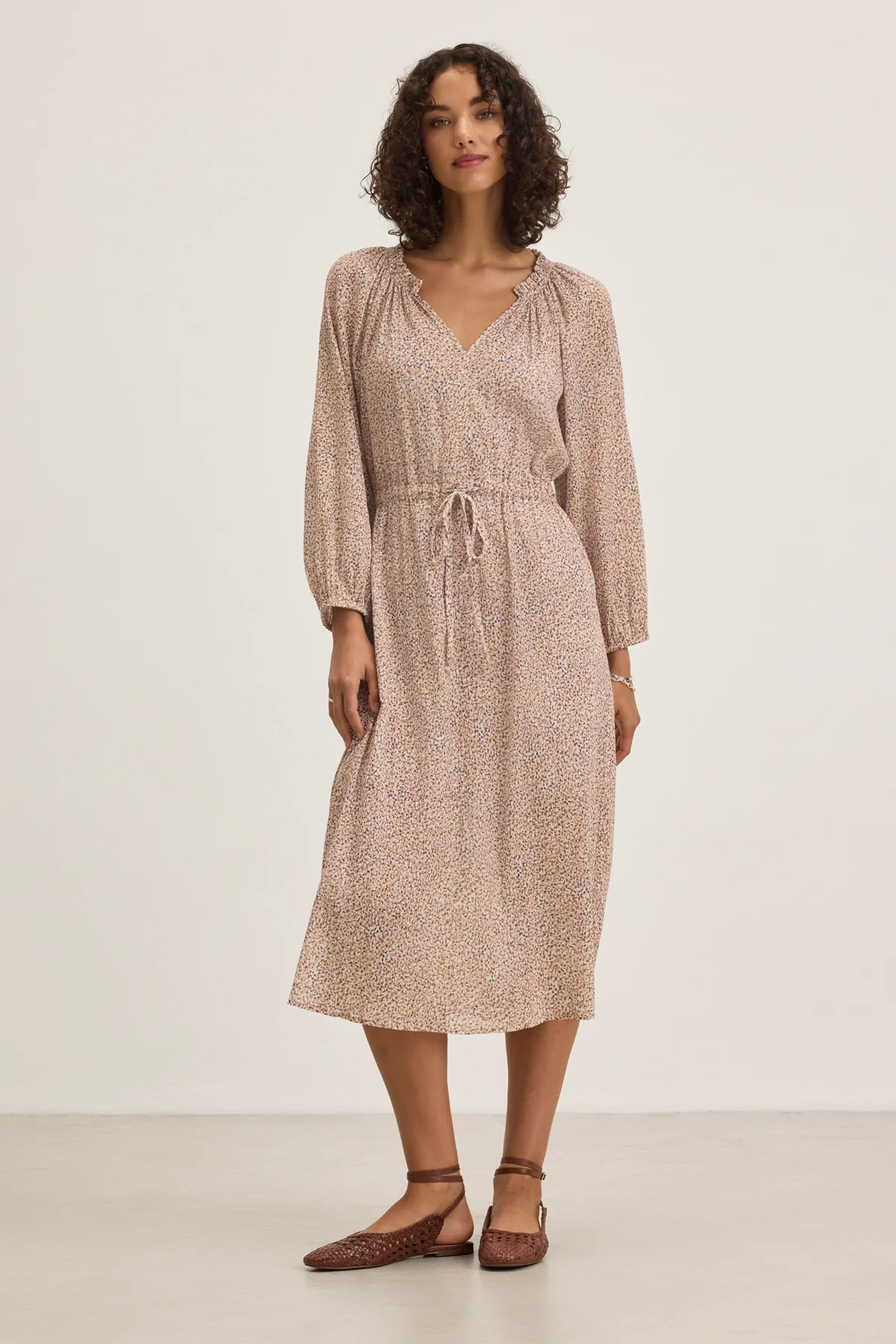 LIMA PRINTED CRINKLE COTTON GAUZE DRESS