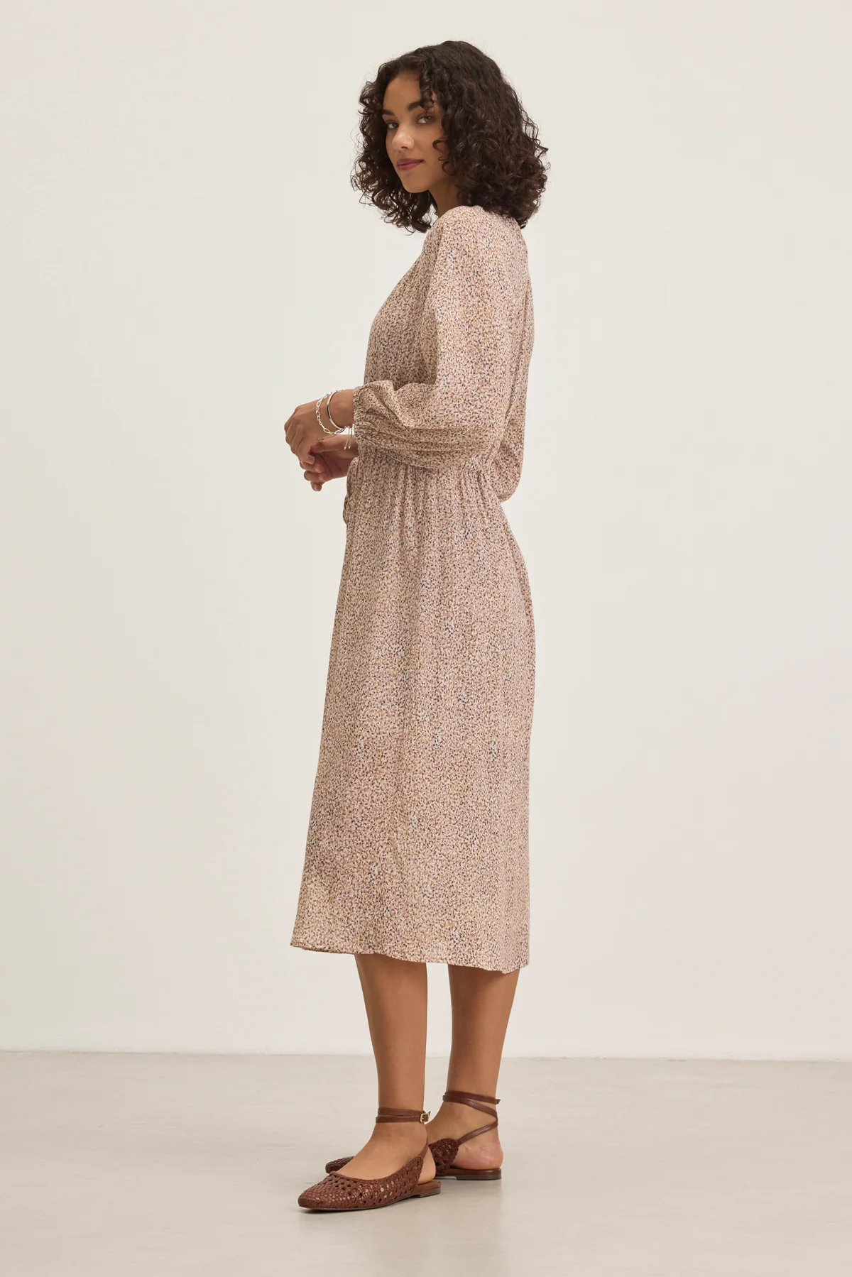 LIMA PRINTED CRINKLE COTTON GAUZE DRESS