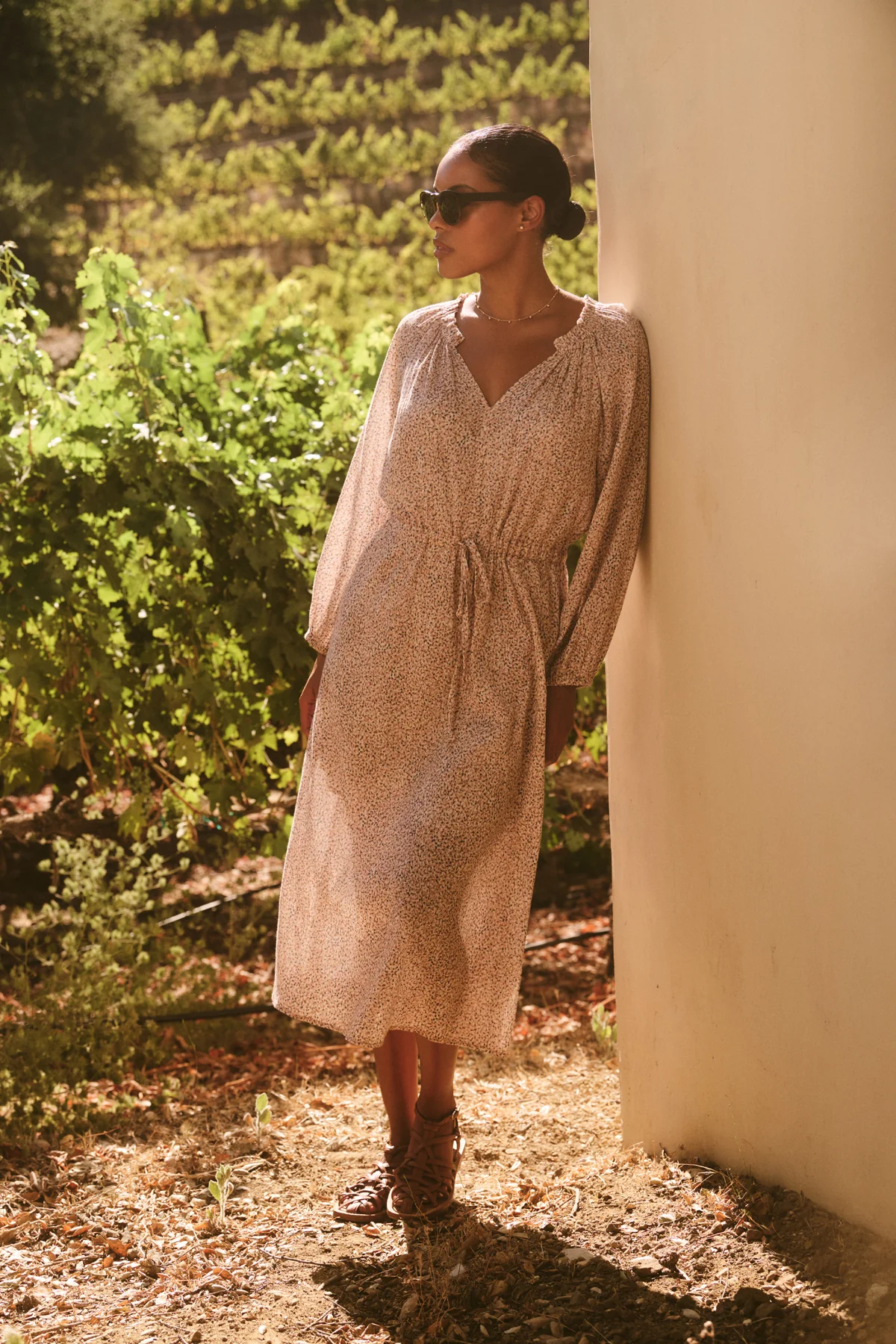 LIMA PRINTED CRINKLE COTTON GAUZE DRESS