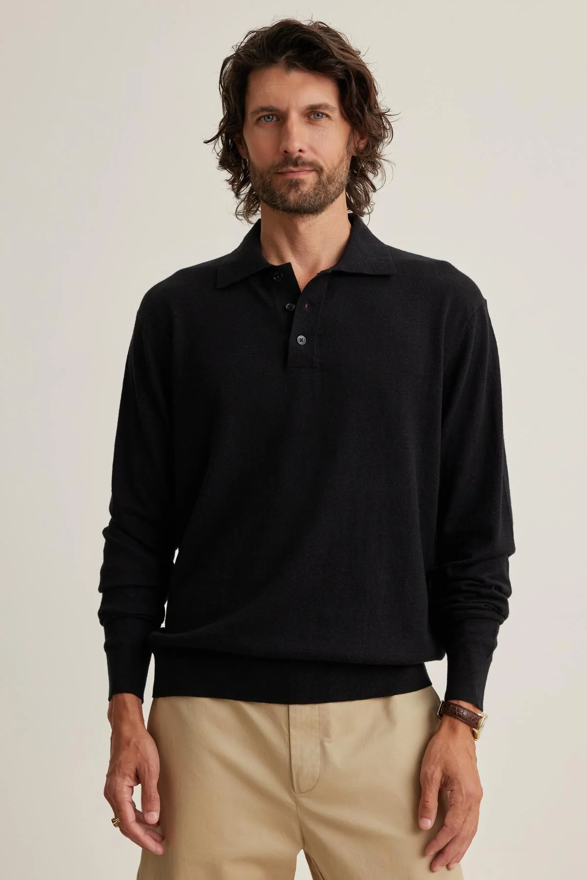 MATTEO COTTON LINEN SWEATER POLO