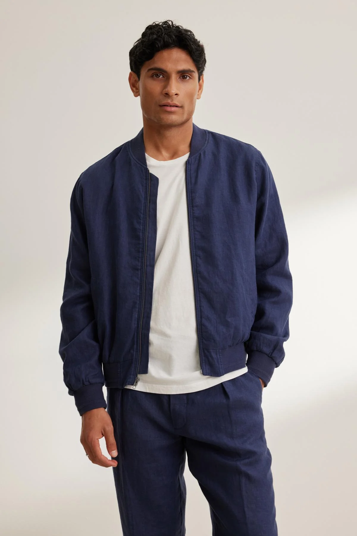 MURPHY LINEN BOMBER JACKET