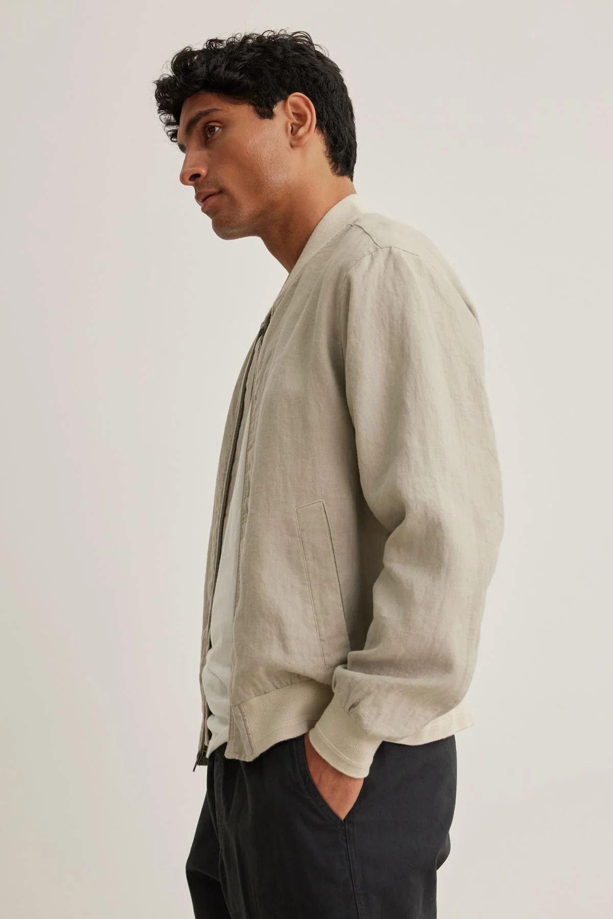 MURPHY LINEN BOMBER JACKET