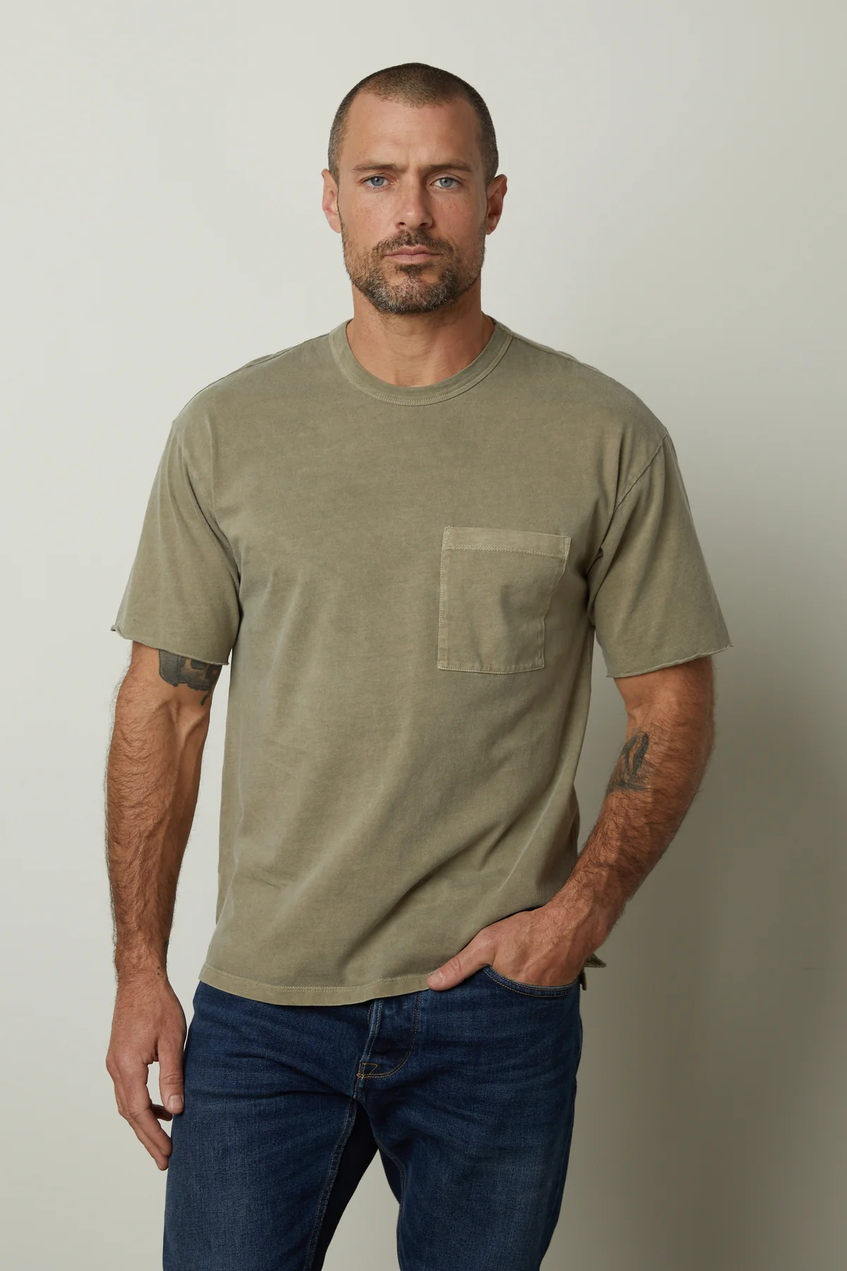 NEPTUNE CREW NECK POCKET TEE