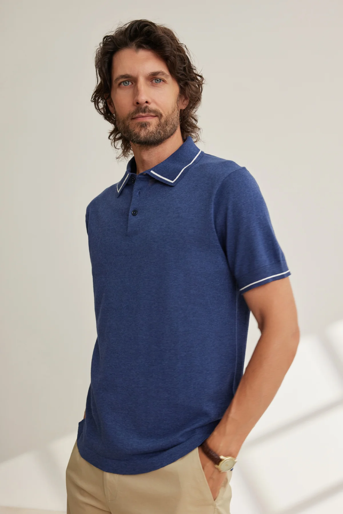 ORION COTTON LINEN POLO