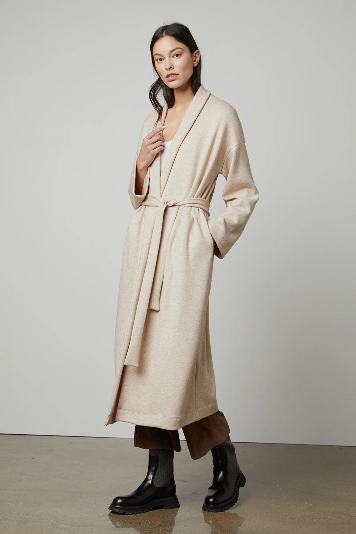 PATRICIA DOUBLE KNIT DUSTER CARDIGAN
