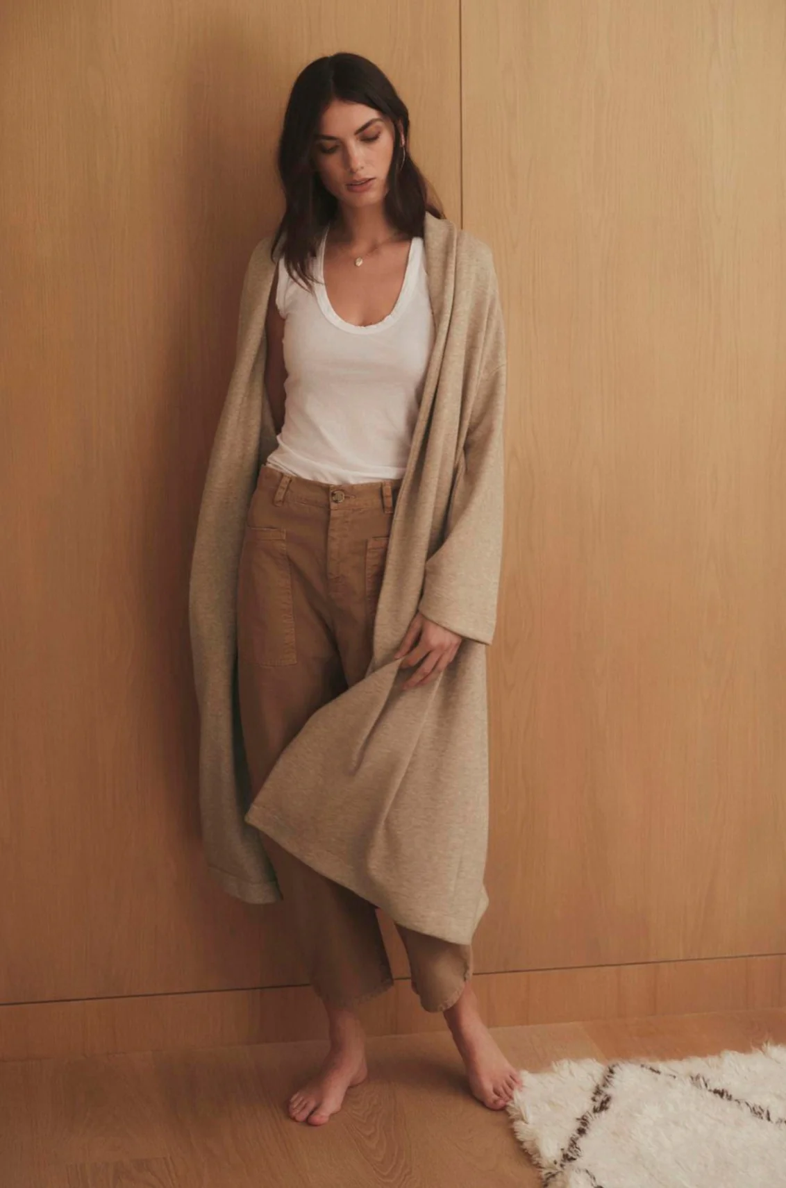 PATRICIA DOUBLE KNIT DUSTER CARDIGAN