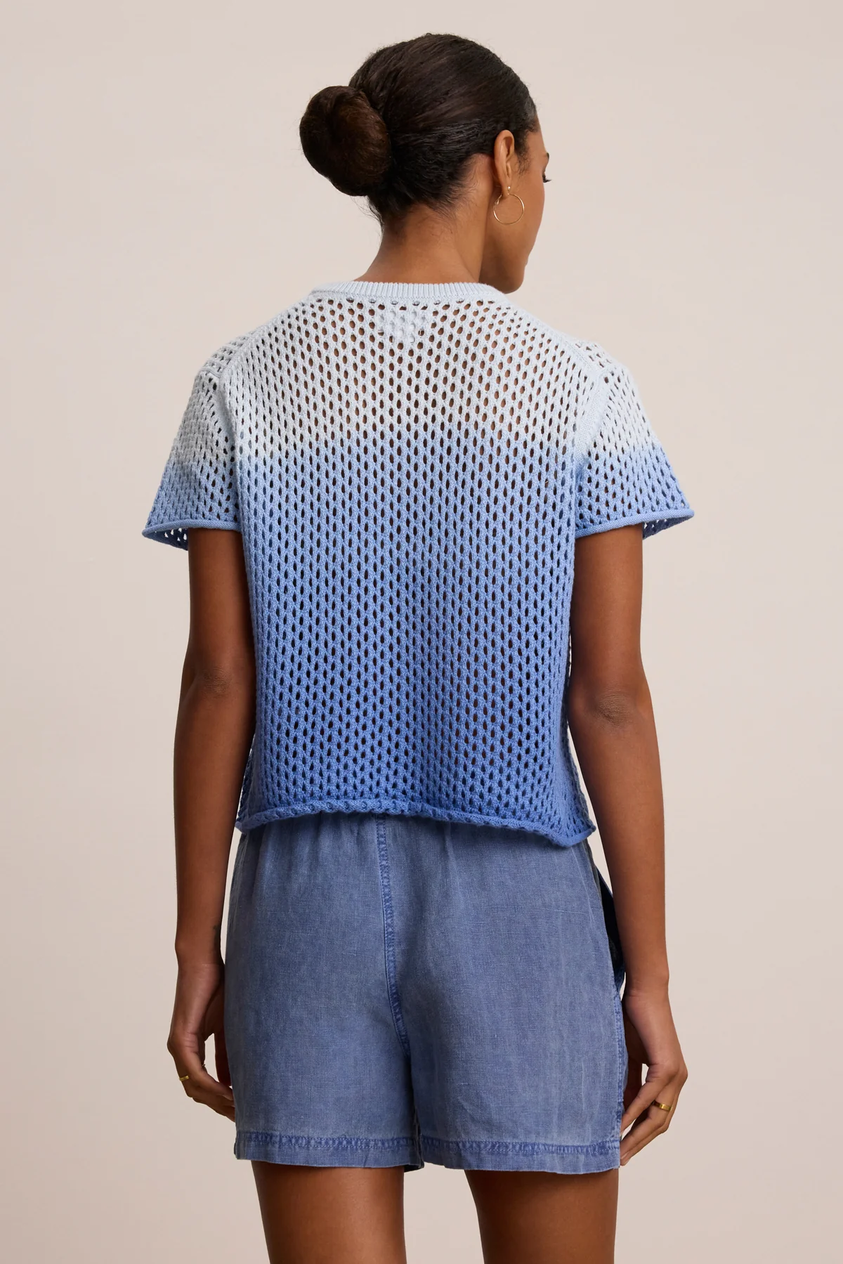 POPPY COTTON CASHMERE MESH SWEATER