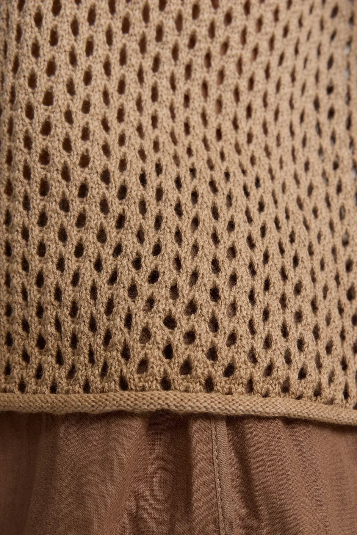 POPPY COTTON CASHMERE MESH SWEATER