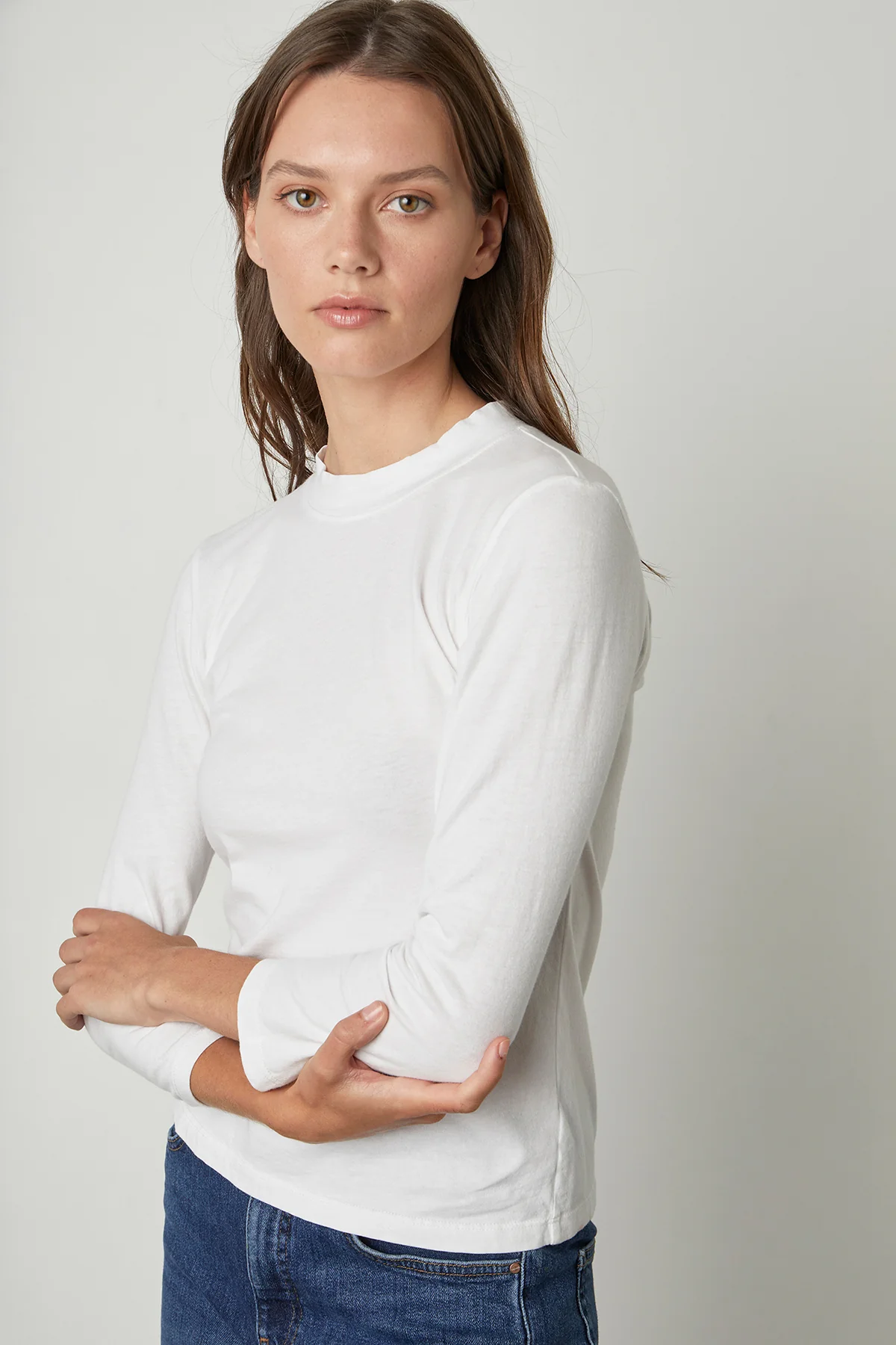 13039-quinny-3-4-sleeve-mock-neck-tee-1.webp QUINNY 3/4 SLEEVE MOCK NECK TEE