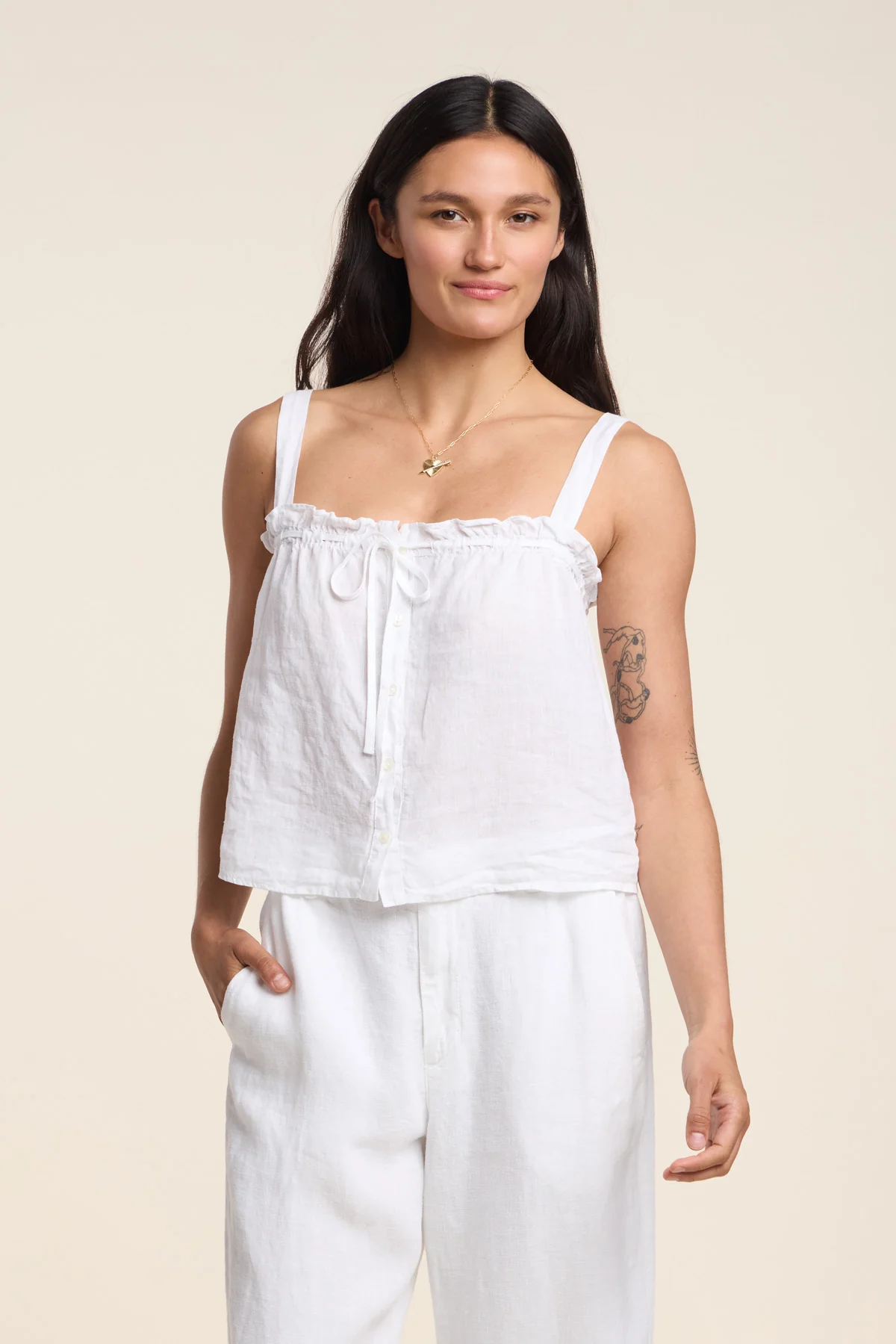 IZZIE LINEN TANK TOP