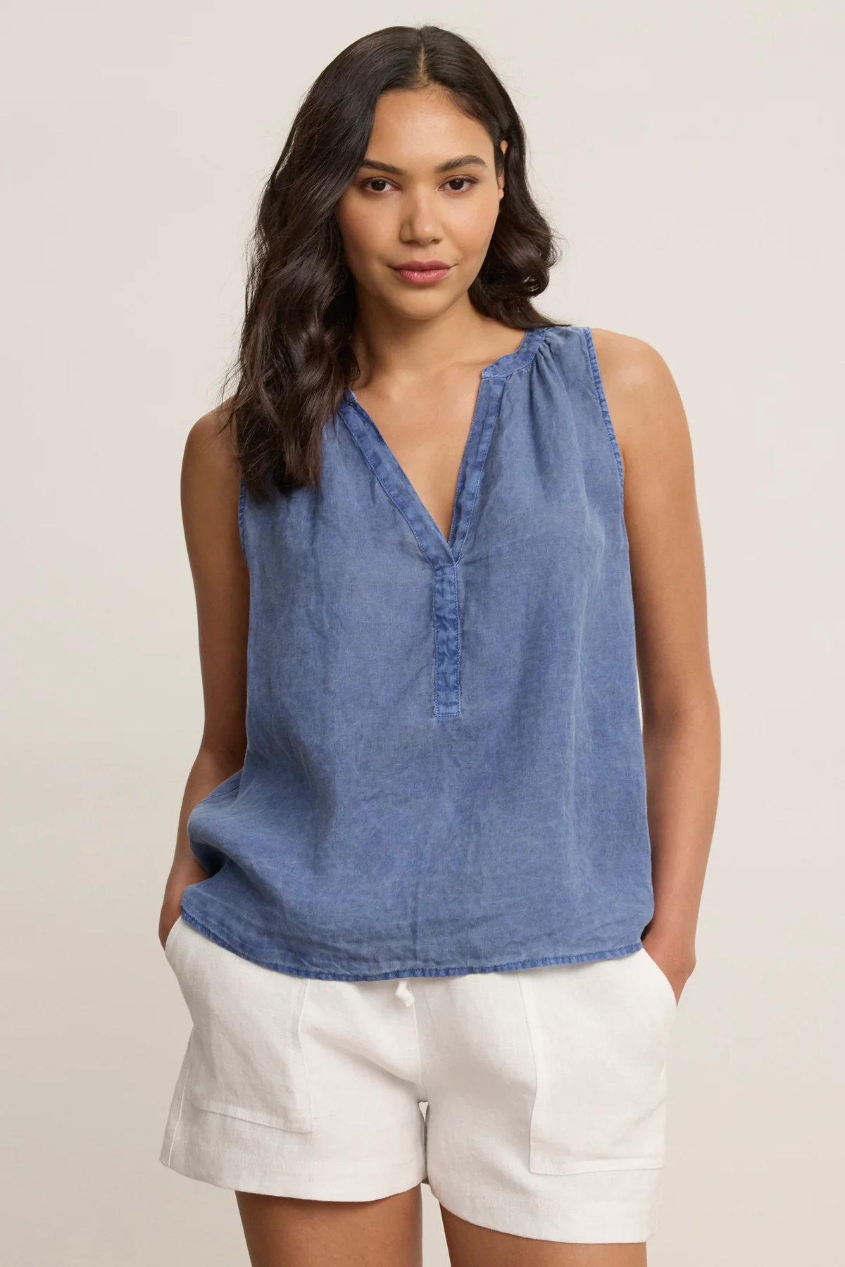 TACY LINEN TANK TOP