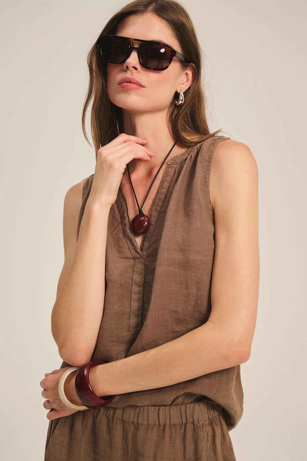 TACY LINEN TANK TOP