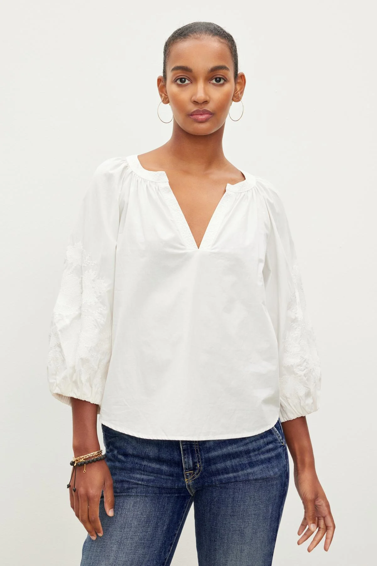 TRINA EMBROIDERED BOHO TOP