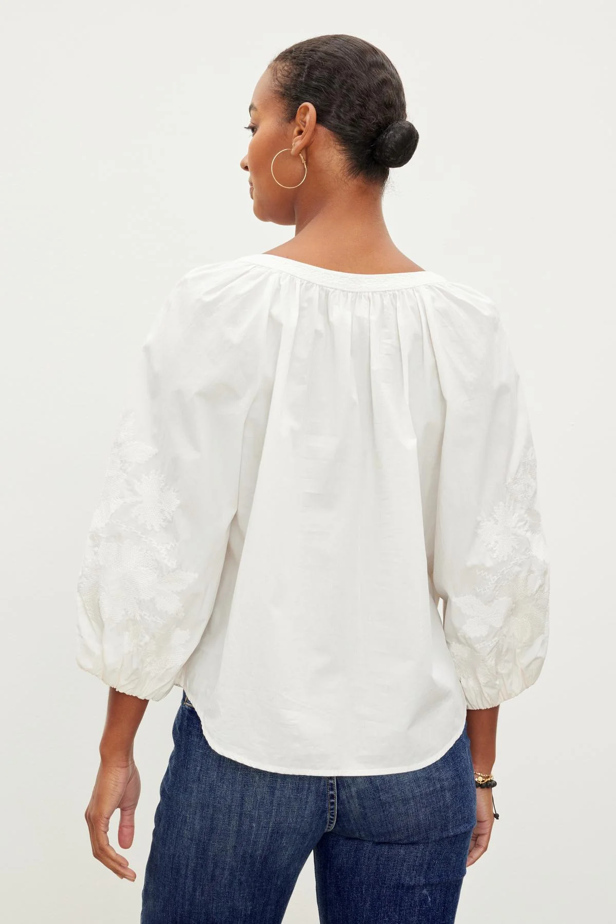 TRINA EMBROIDERED BOHO TOP