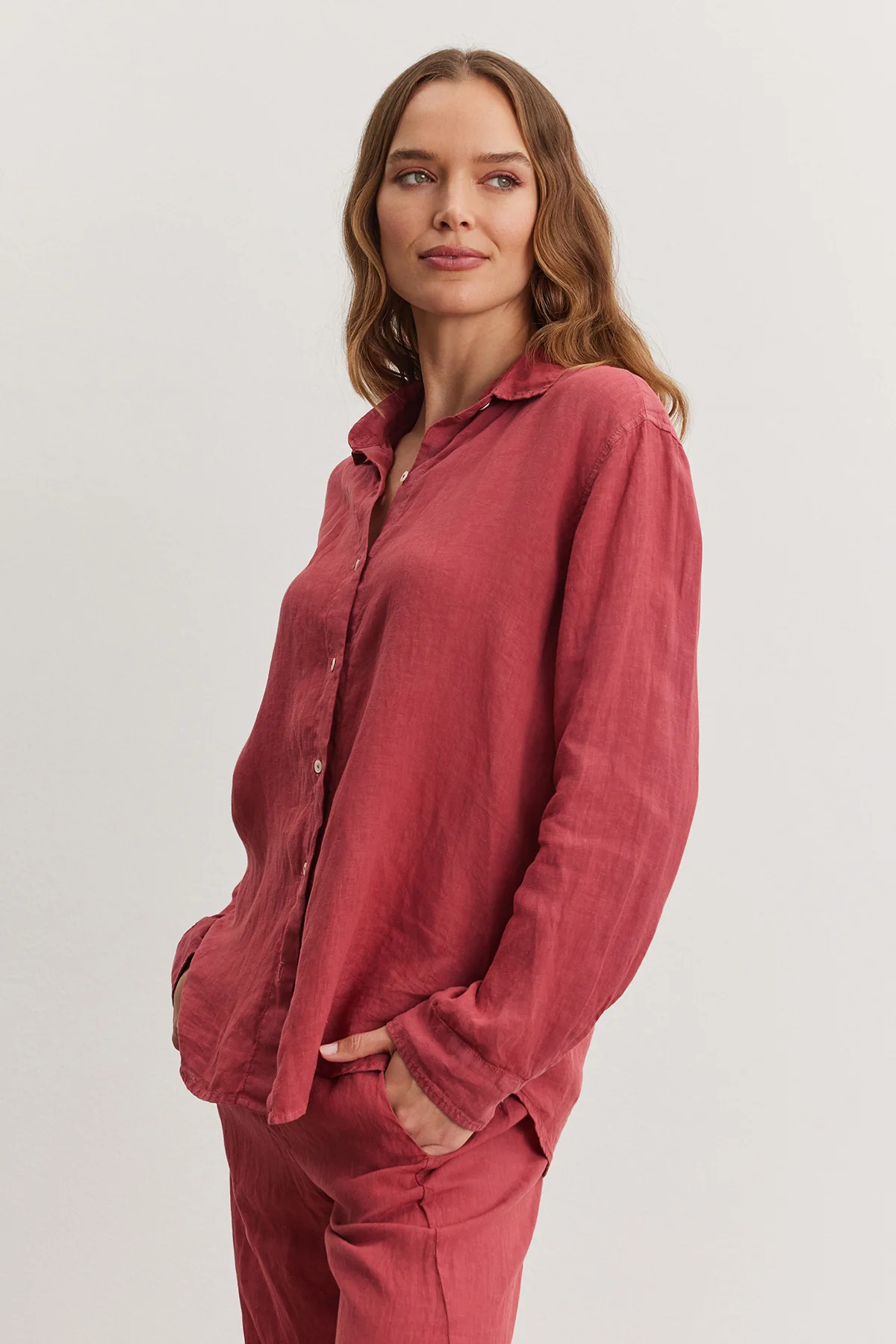 WILLOW LINEN BUTTON-UP SHIRT