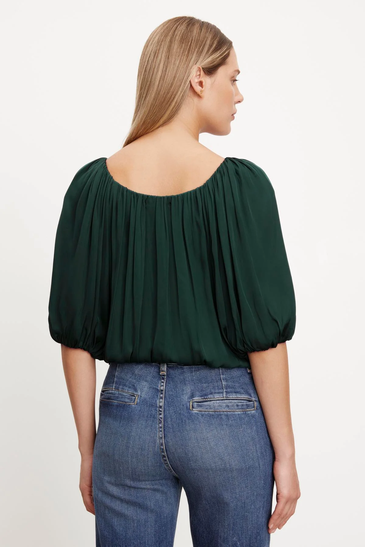 TAMI SATIN PUFF SLEEVE TOP