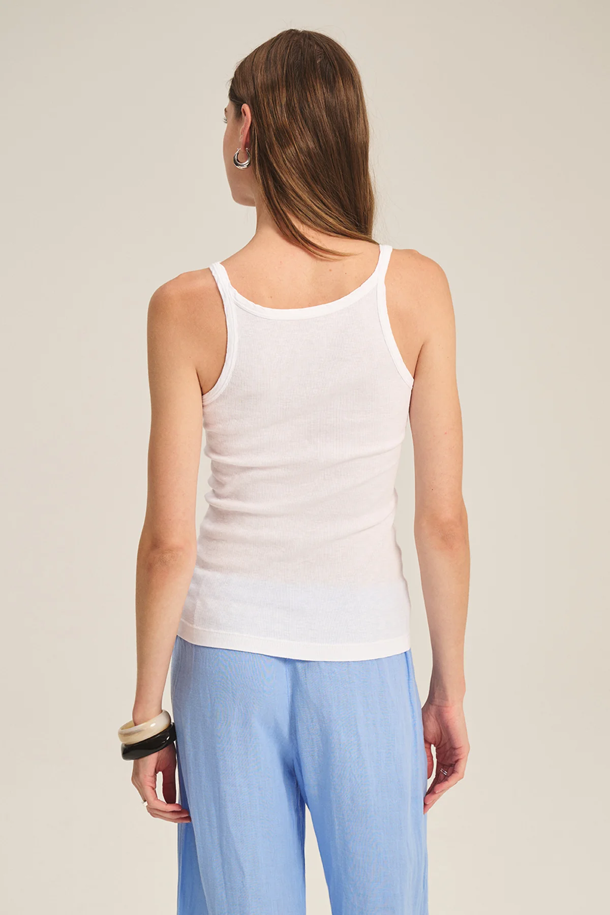 ALIZA RIBBED COTTON LAYERING TANK