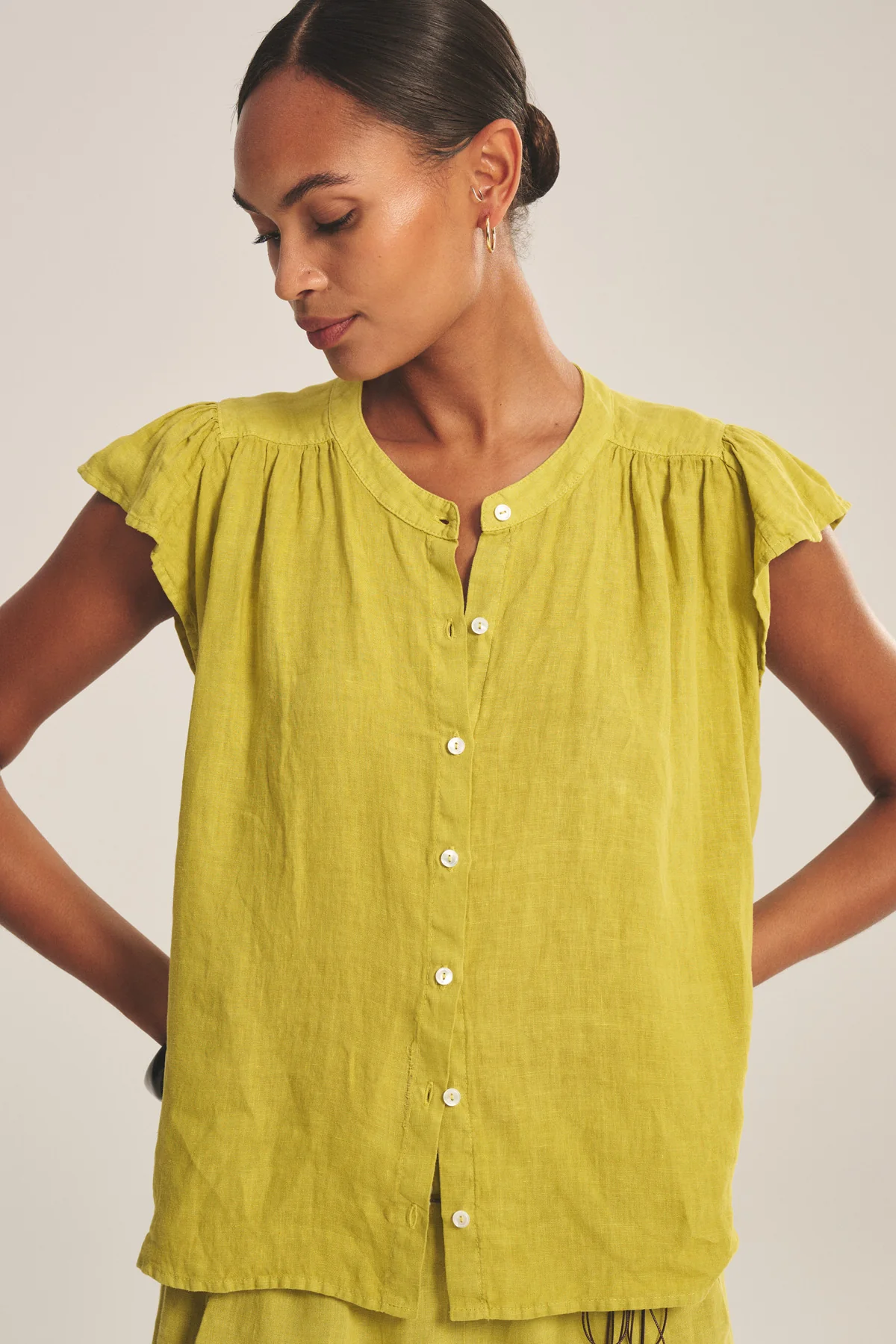 JANEY LINEN TOP