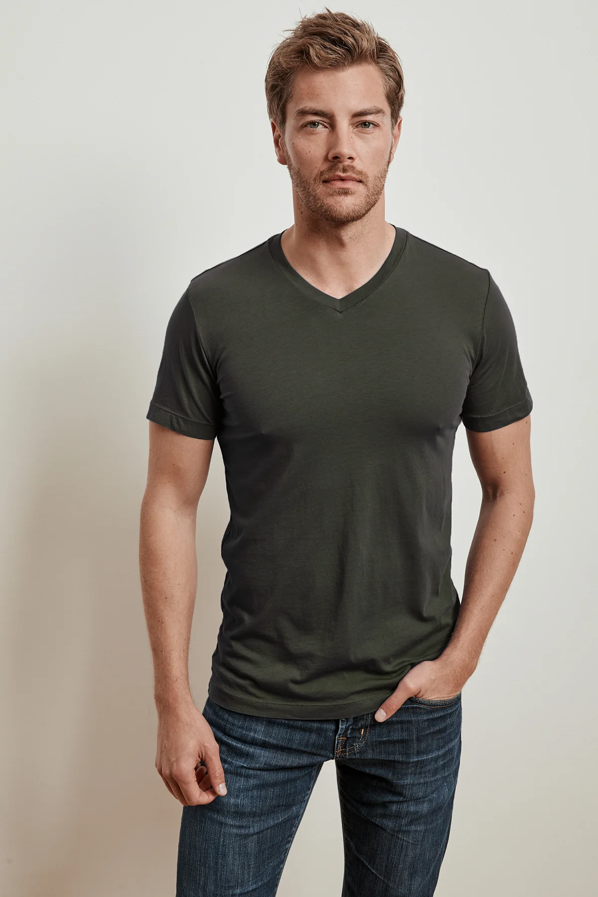 SAMSEN WHISPER CLASSIC V-NECK TEE