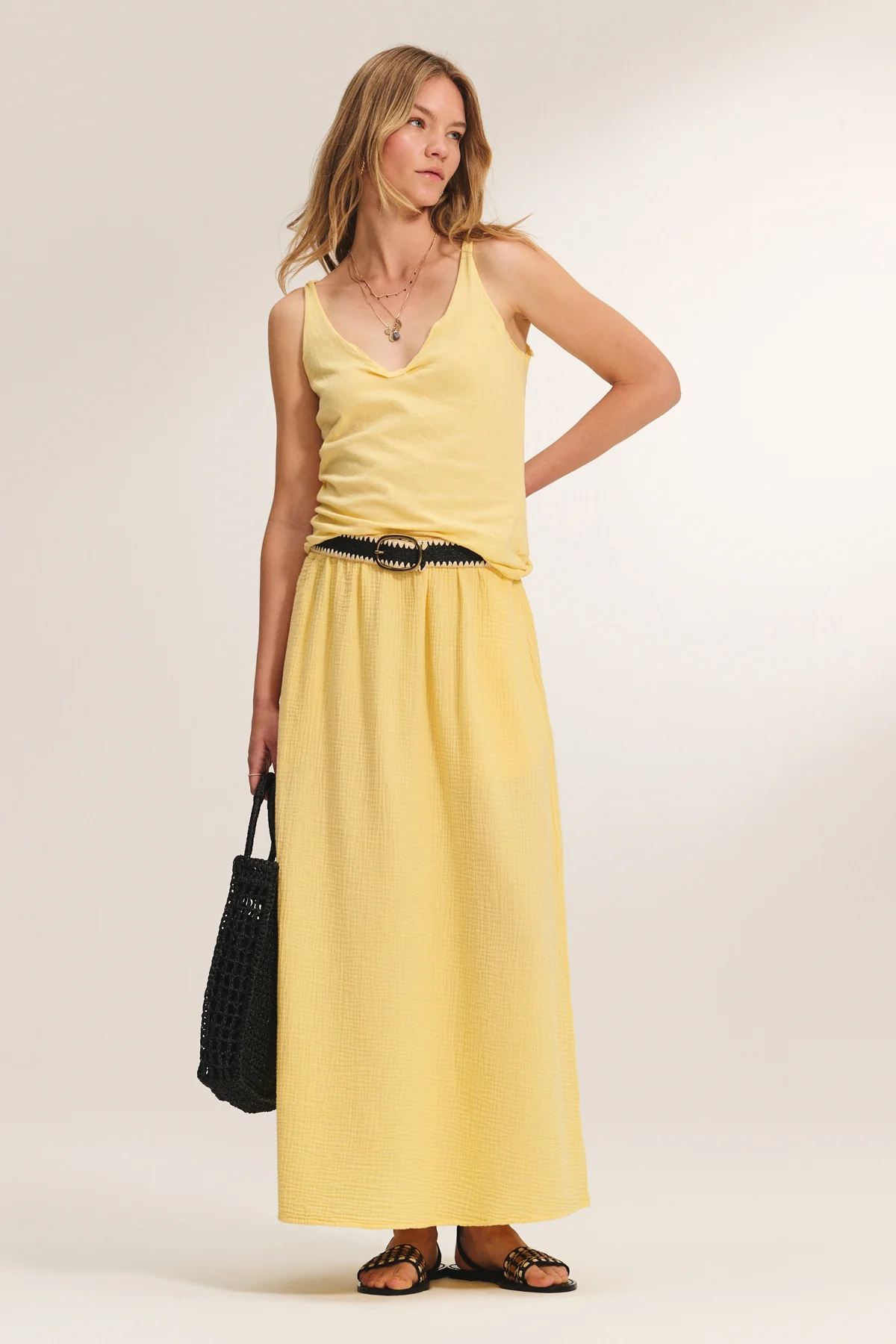 WOVEN SHOPPER TOTE