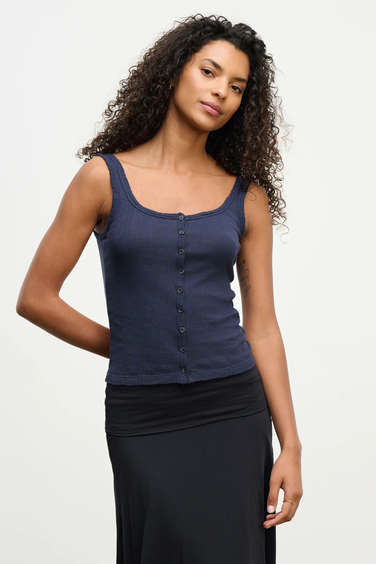 ADELLE POINTELLE TANK TOP