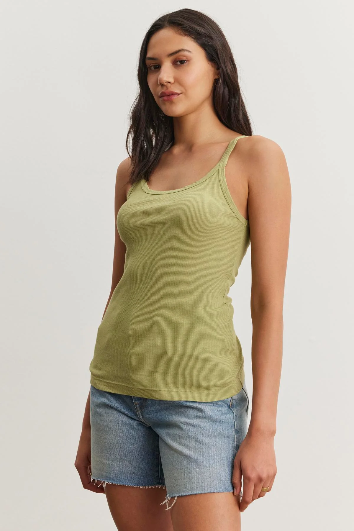 ALIZA RIBBED COTTON LAYERING TANK