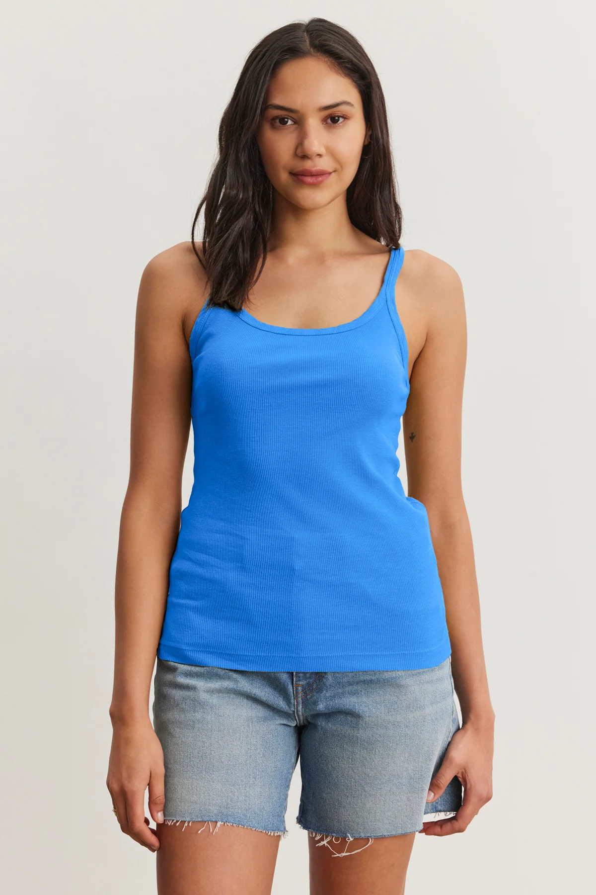 ALIZA RIBBED COTTON LAYERING TANK