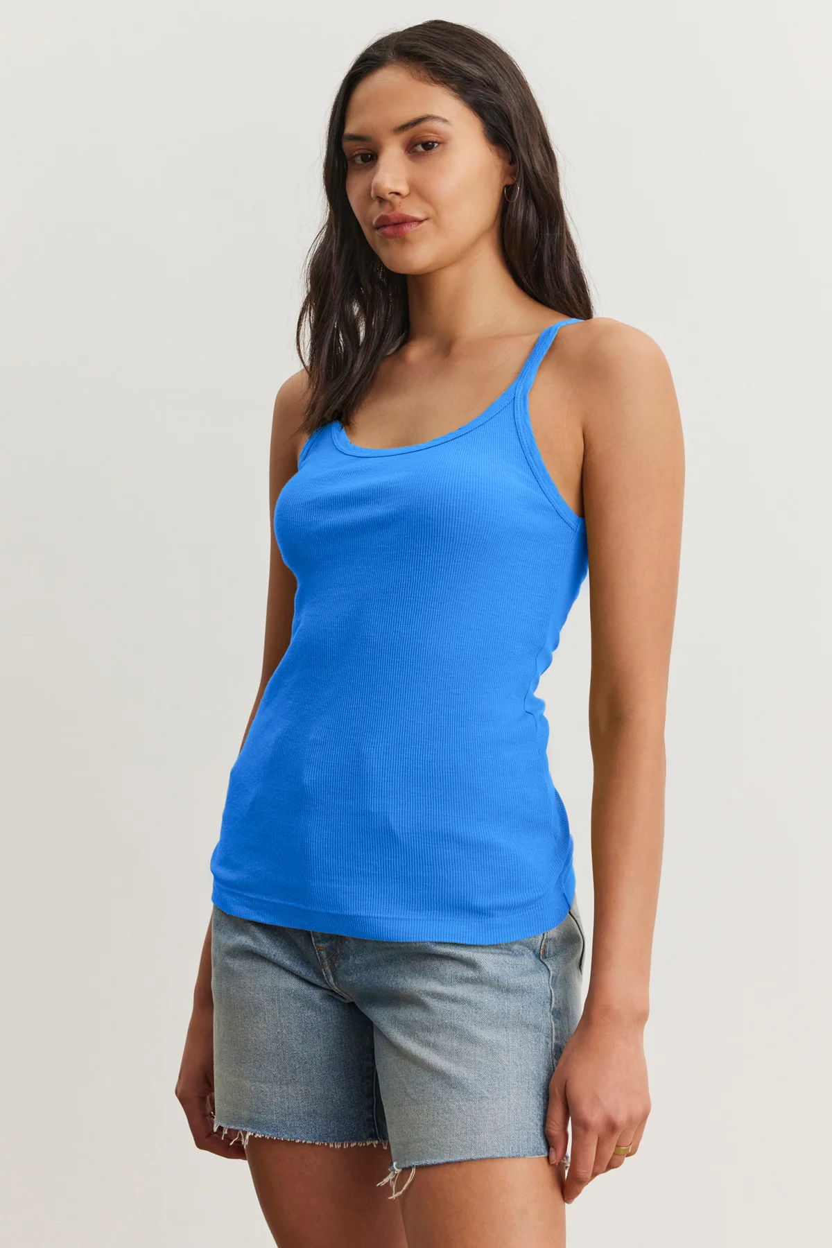 ALIZA RIBBED COTTON LAYERING TANK
