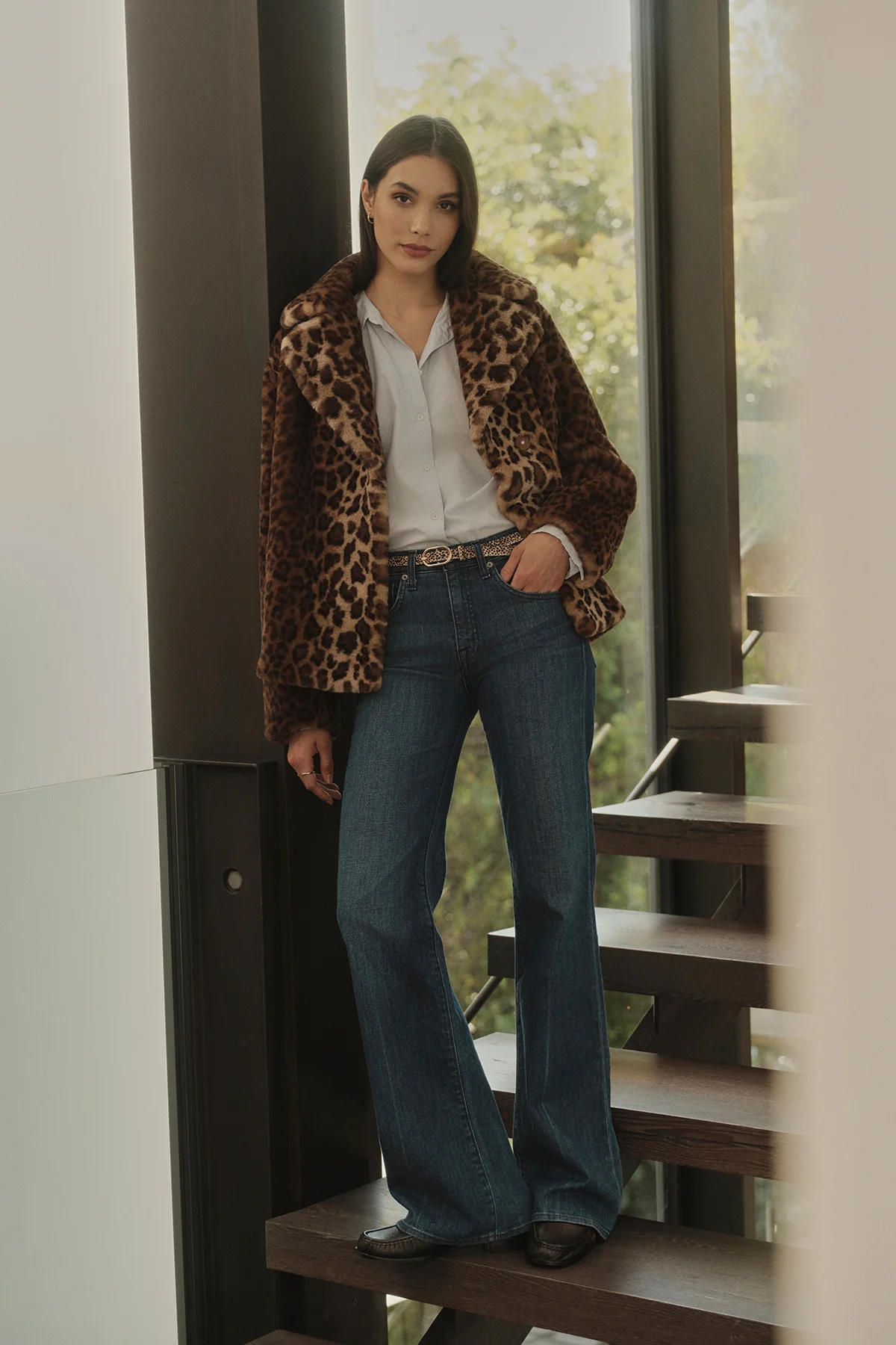 AMANI LEOPARD LUX FAUX FUR JACKET