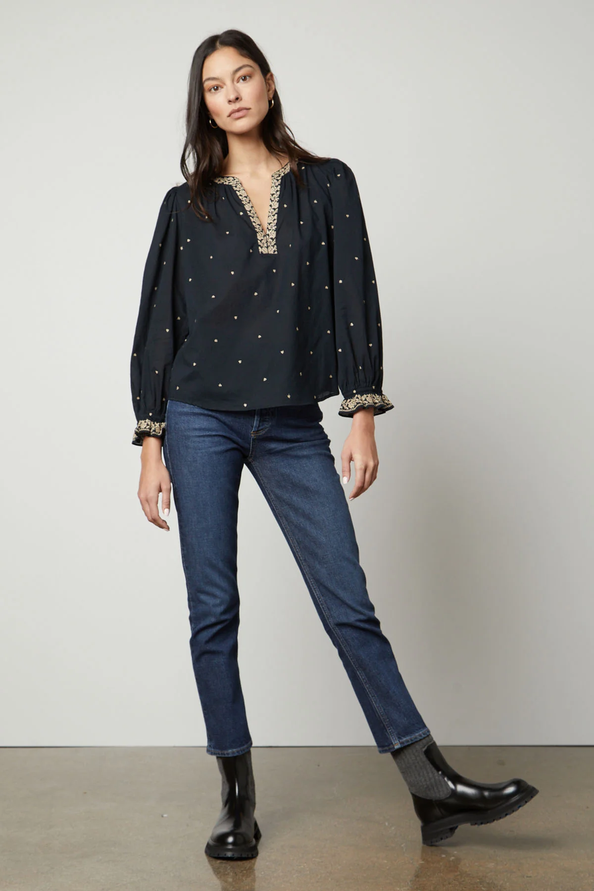 ANIA EMBROIDERED BOHO TOP