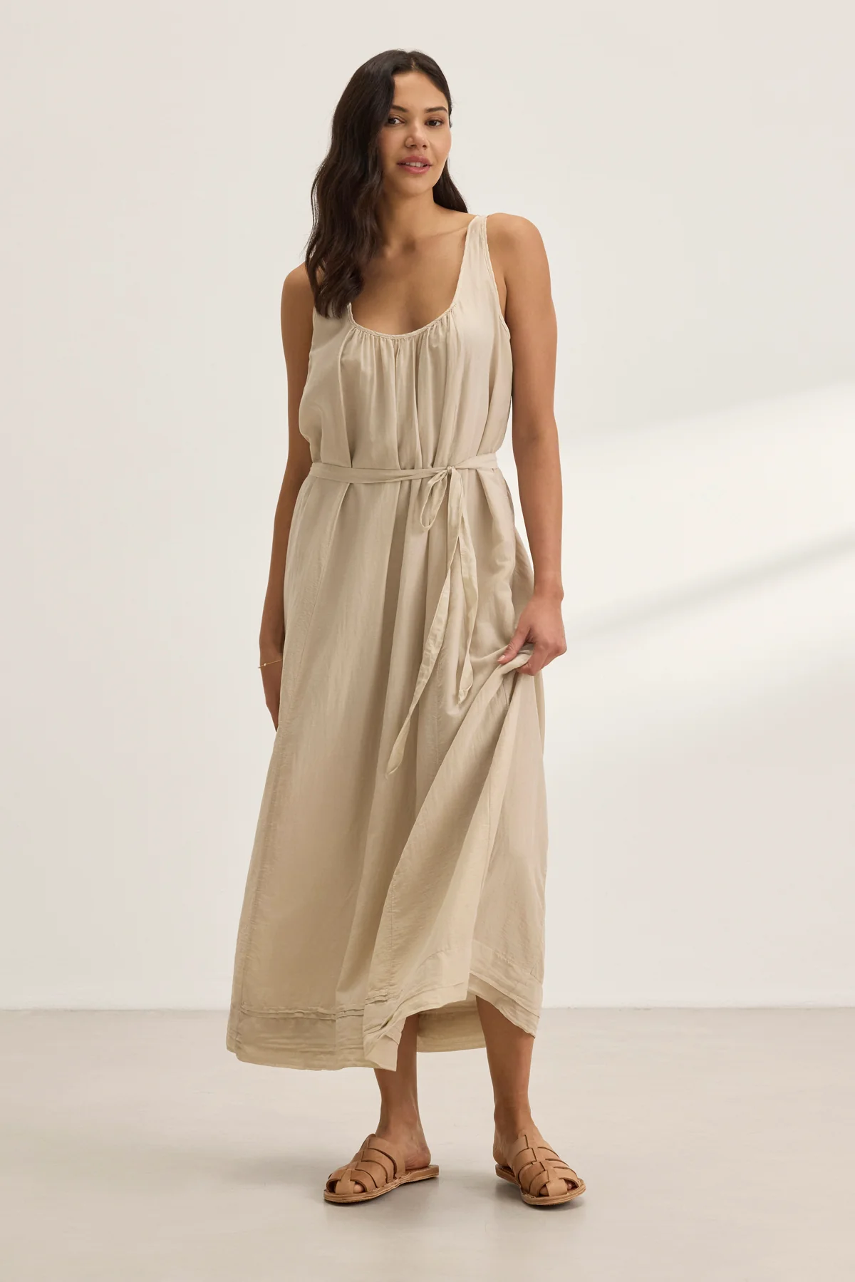BAYOU SILK COTTON VOILE DRESS