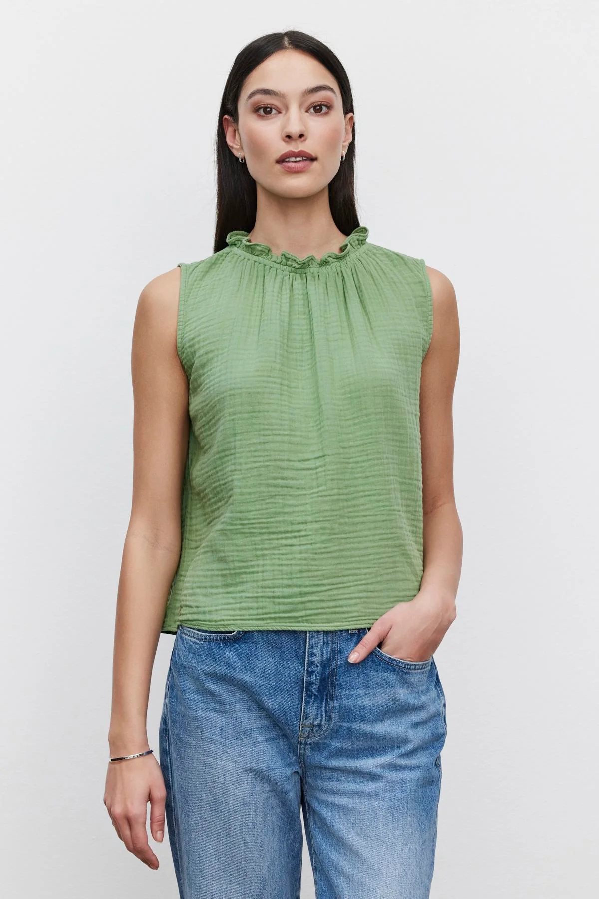 BIANCA COTTON GAUZE TANK TOP