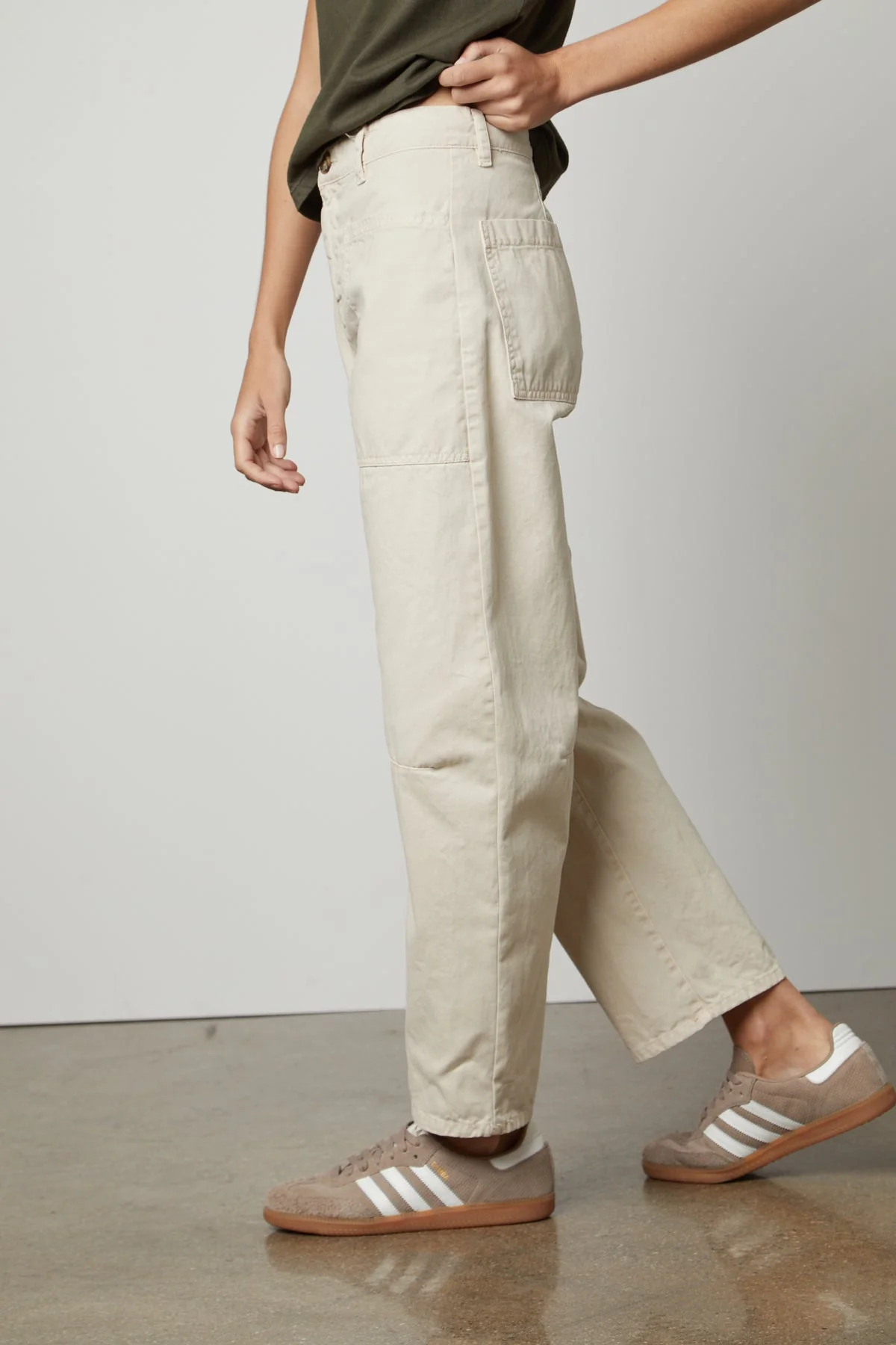 BRYLIE SANDED TWILL UTILITY PANT