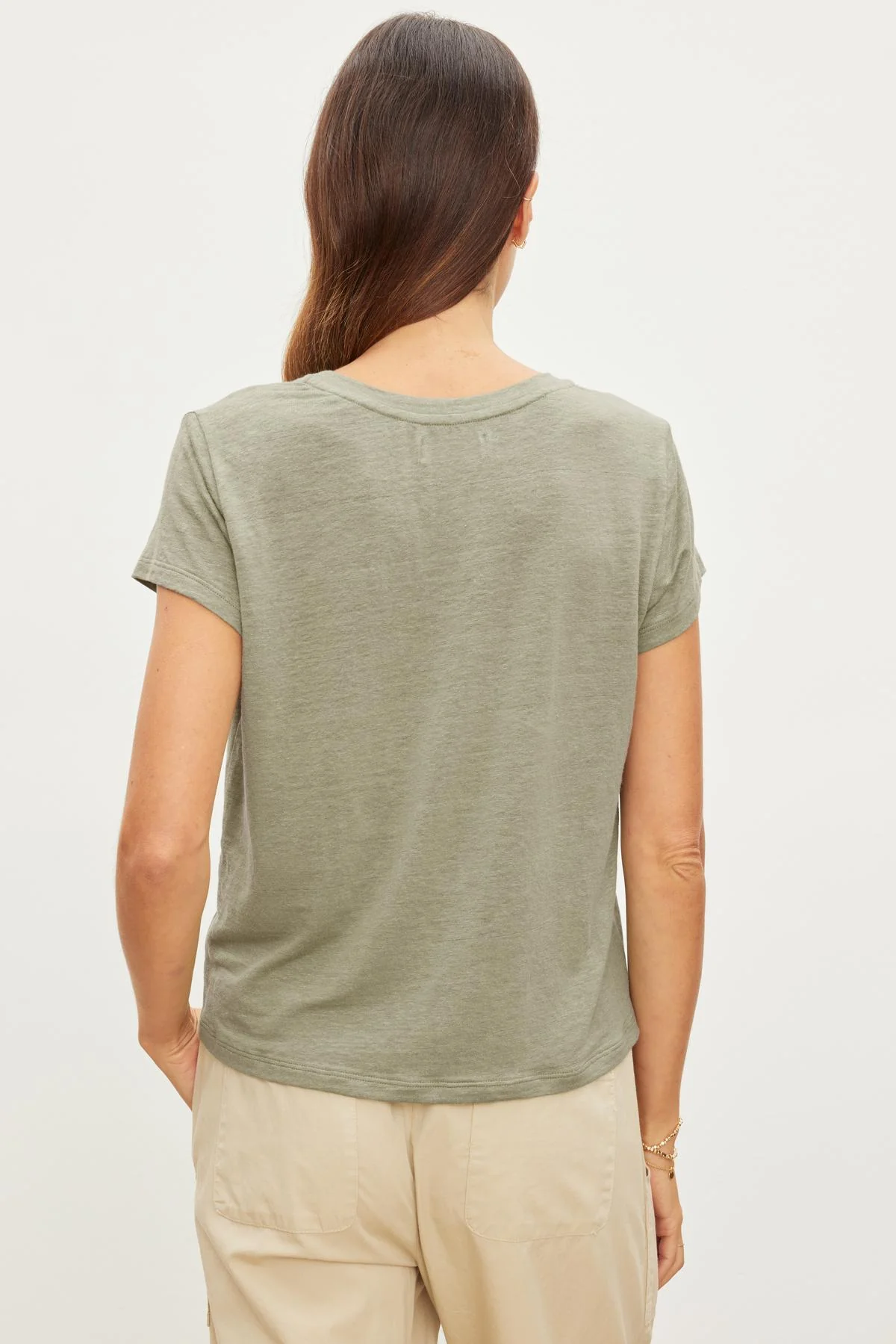 CASEY LINEN KNIT CREW NECK TEE