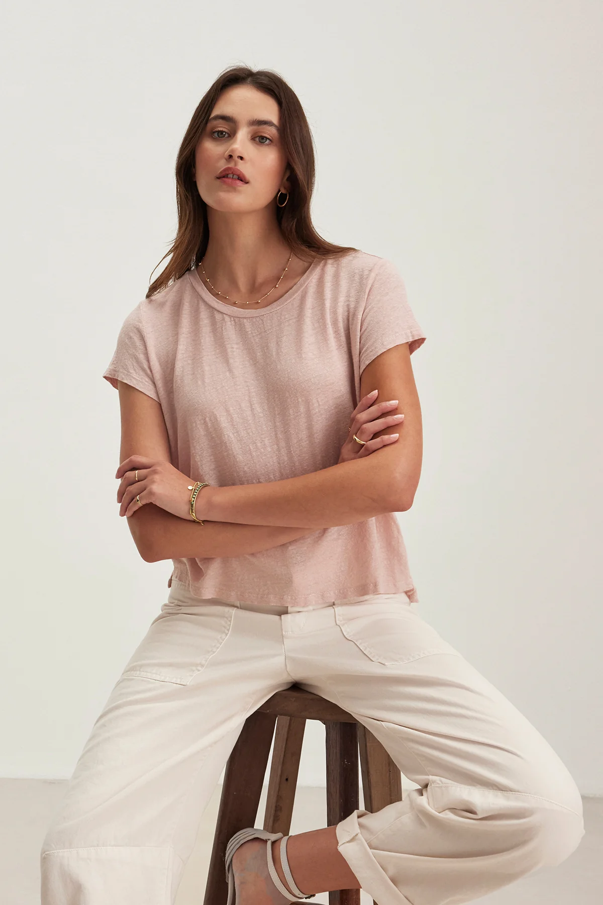 CASEY LINEN KNIT TEE
