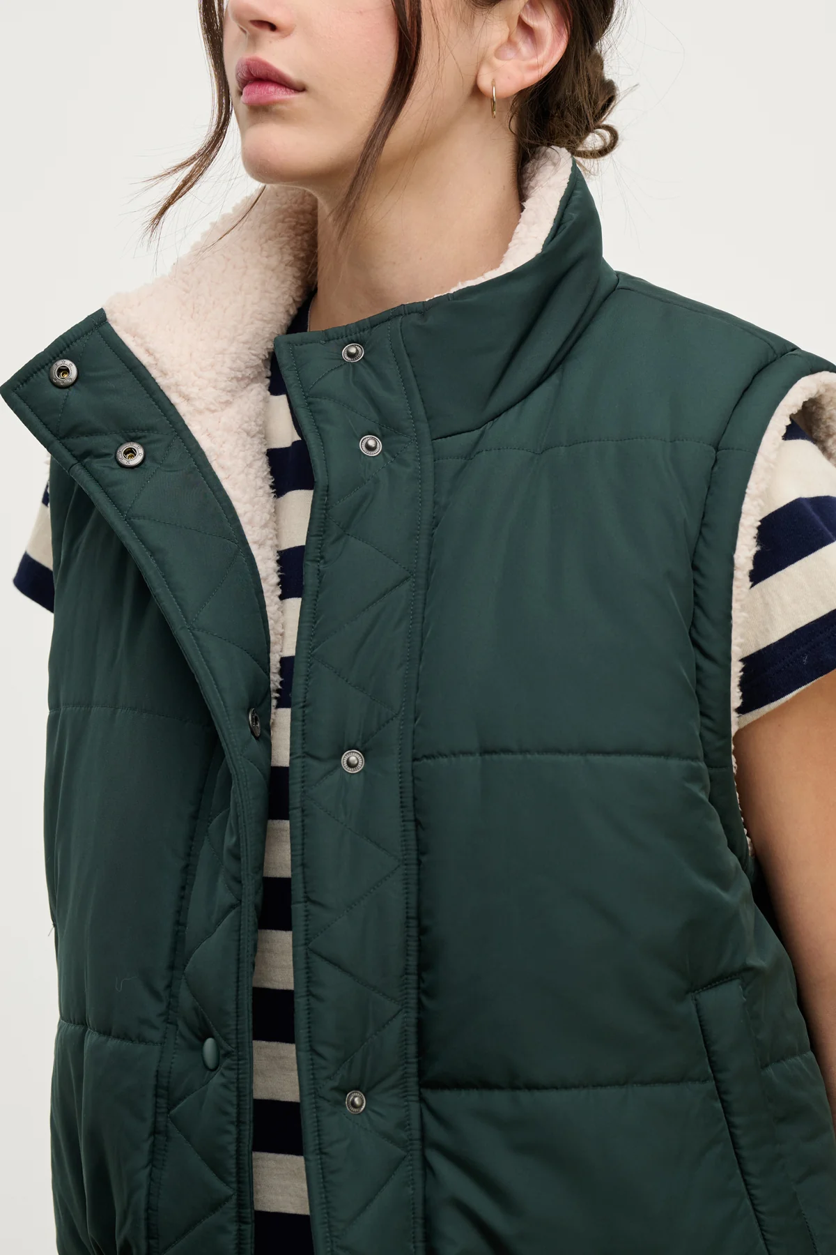 CATHY PUFFER SHERPA REVERSIBLE VEST