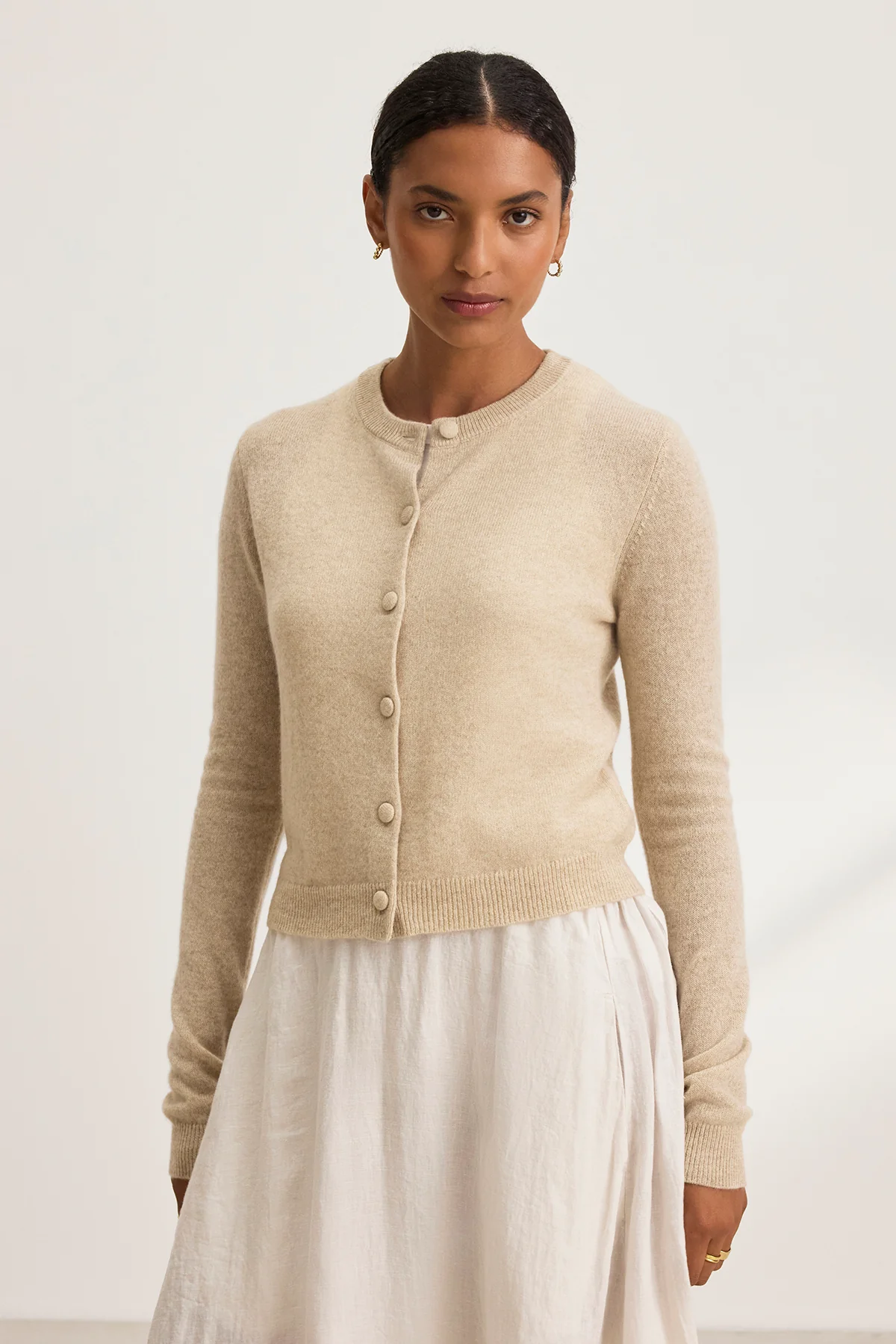 CHRICHET CASHMERE CARDIGAN