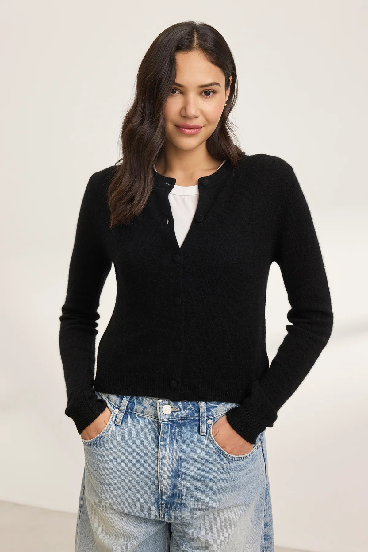CHRICHET CASHMERE CARDIGAN