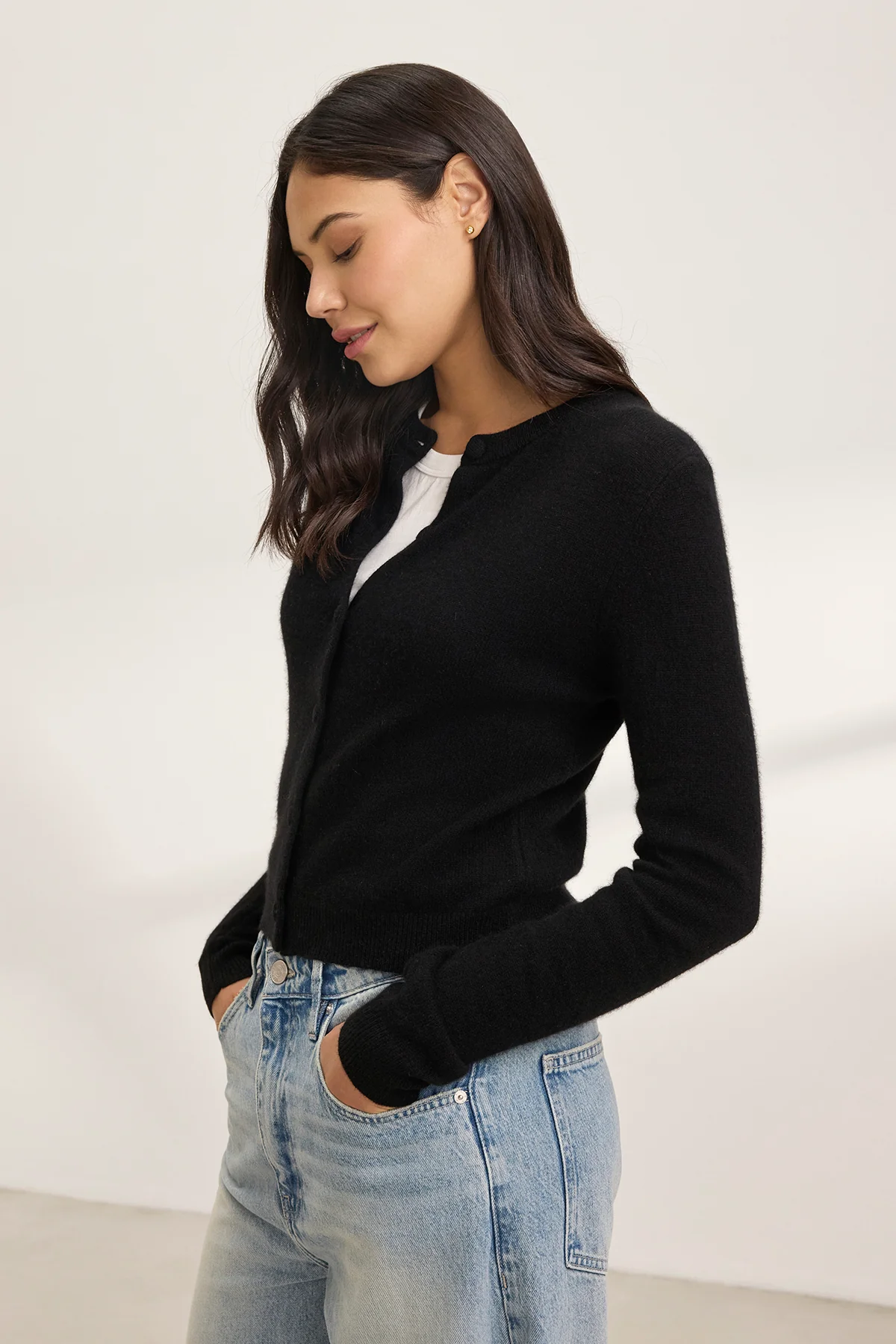 CHRICHET CASHMERE CARDIGAN