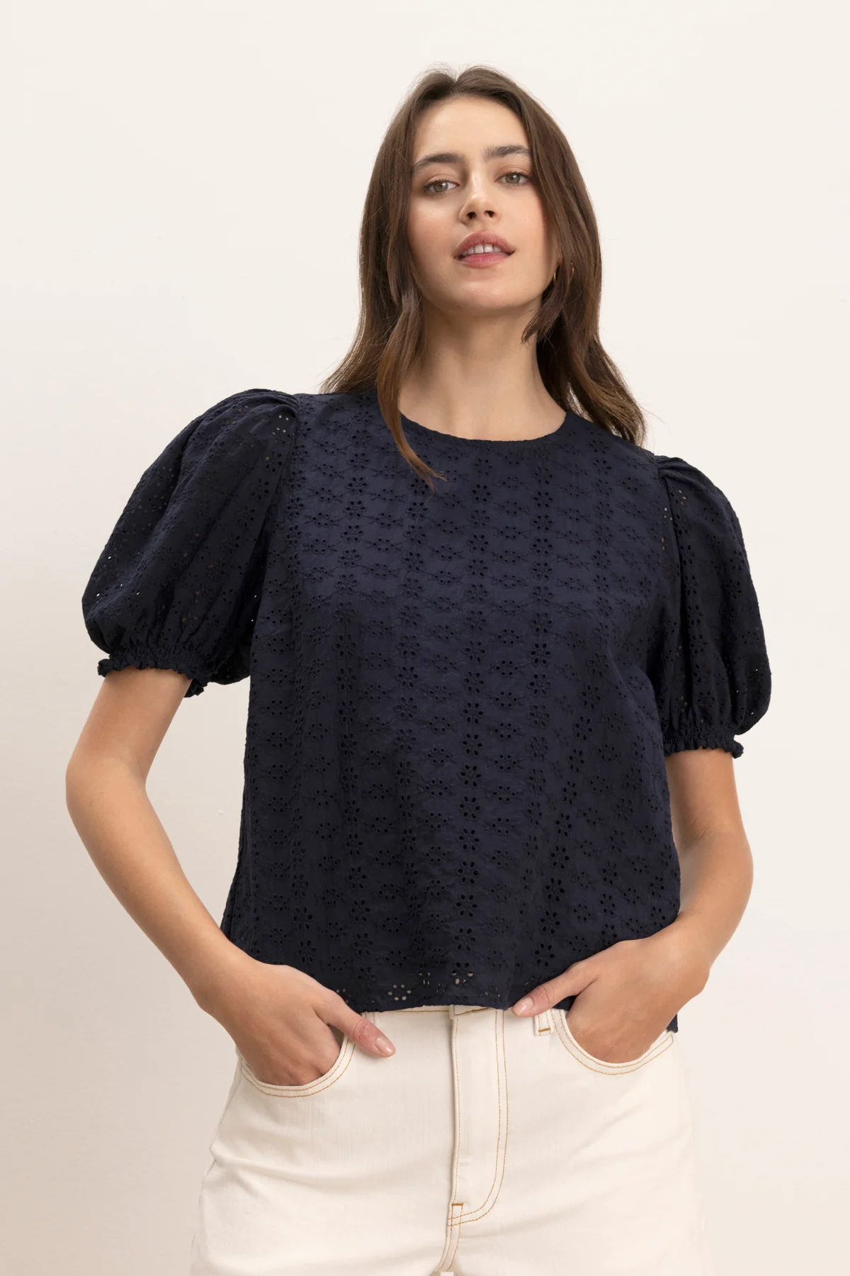 DALYN EYELET TOP