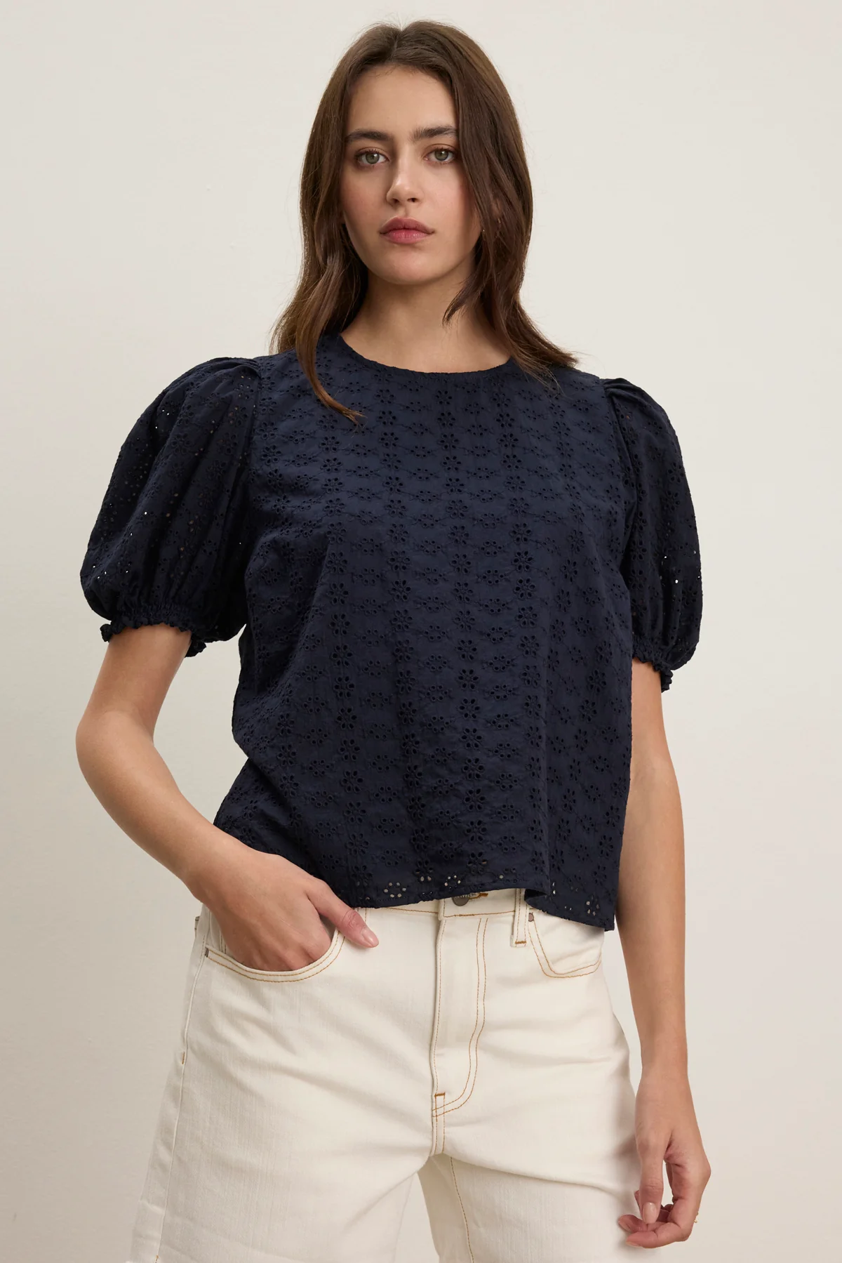 DALYN EYELET TOP