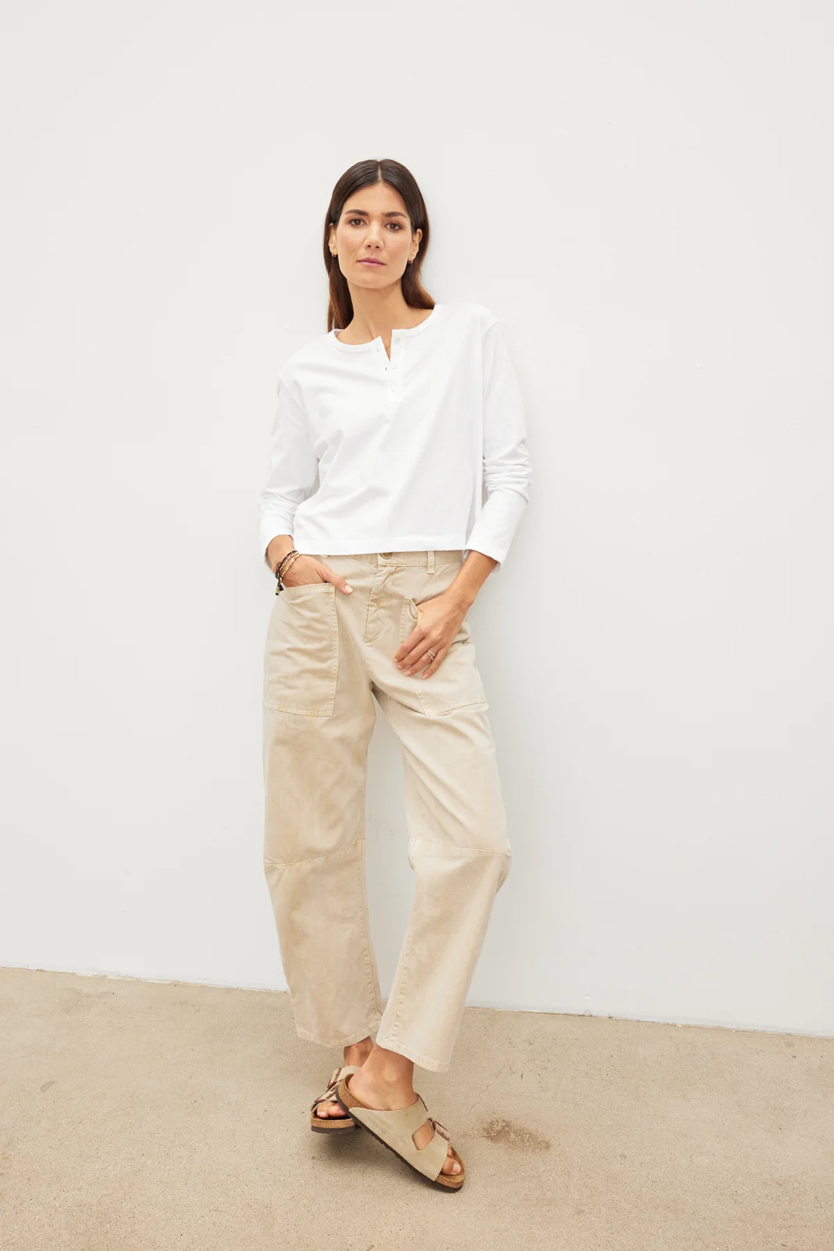 DELIAH CROPPED HENLEY