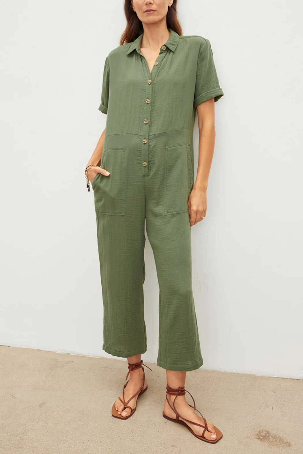 ELIA COTTON GAUZE JUMPSUIT