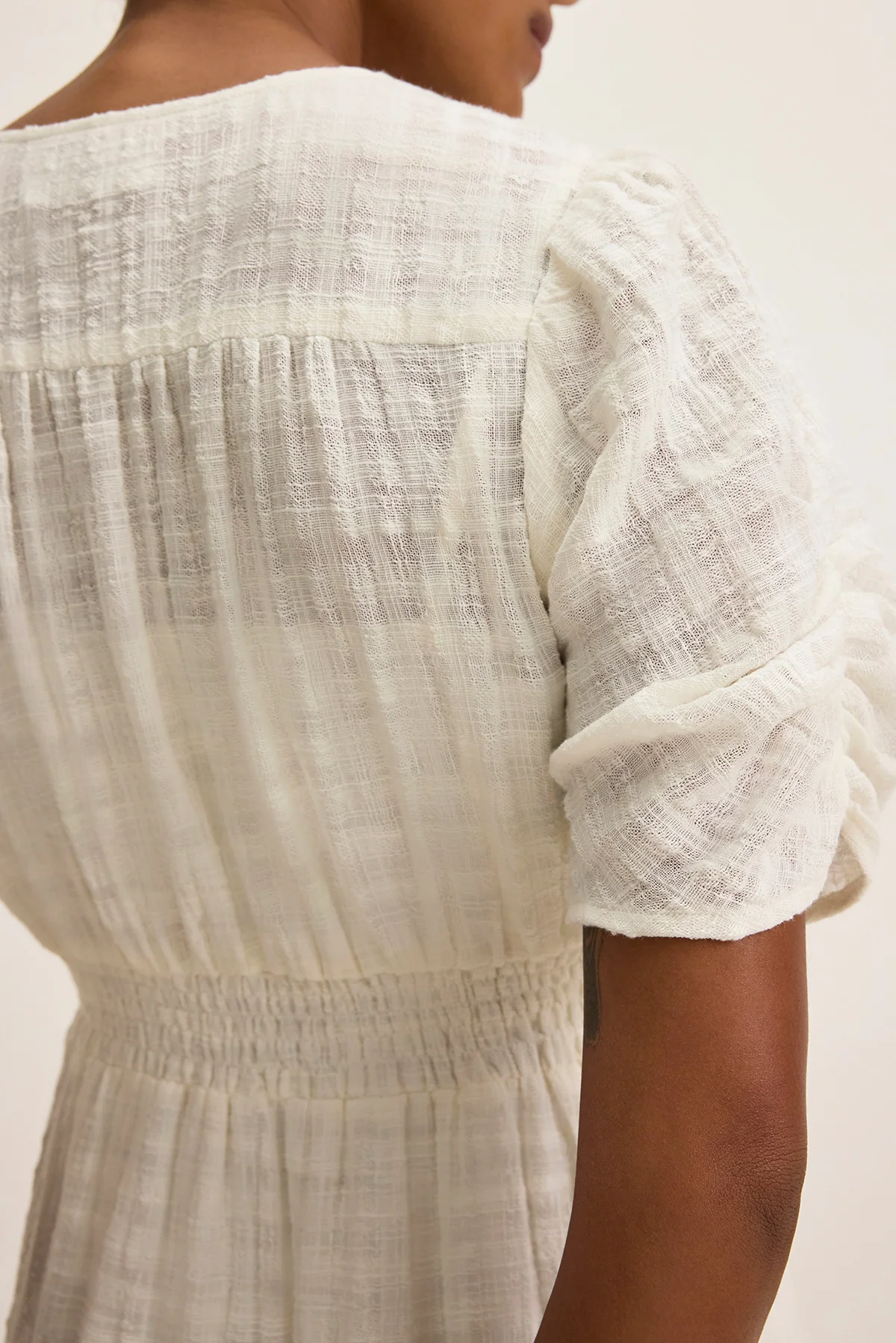 ELOISE TEXTURED COTTON GAUZE DRESS