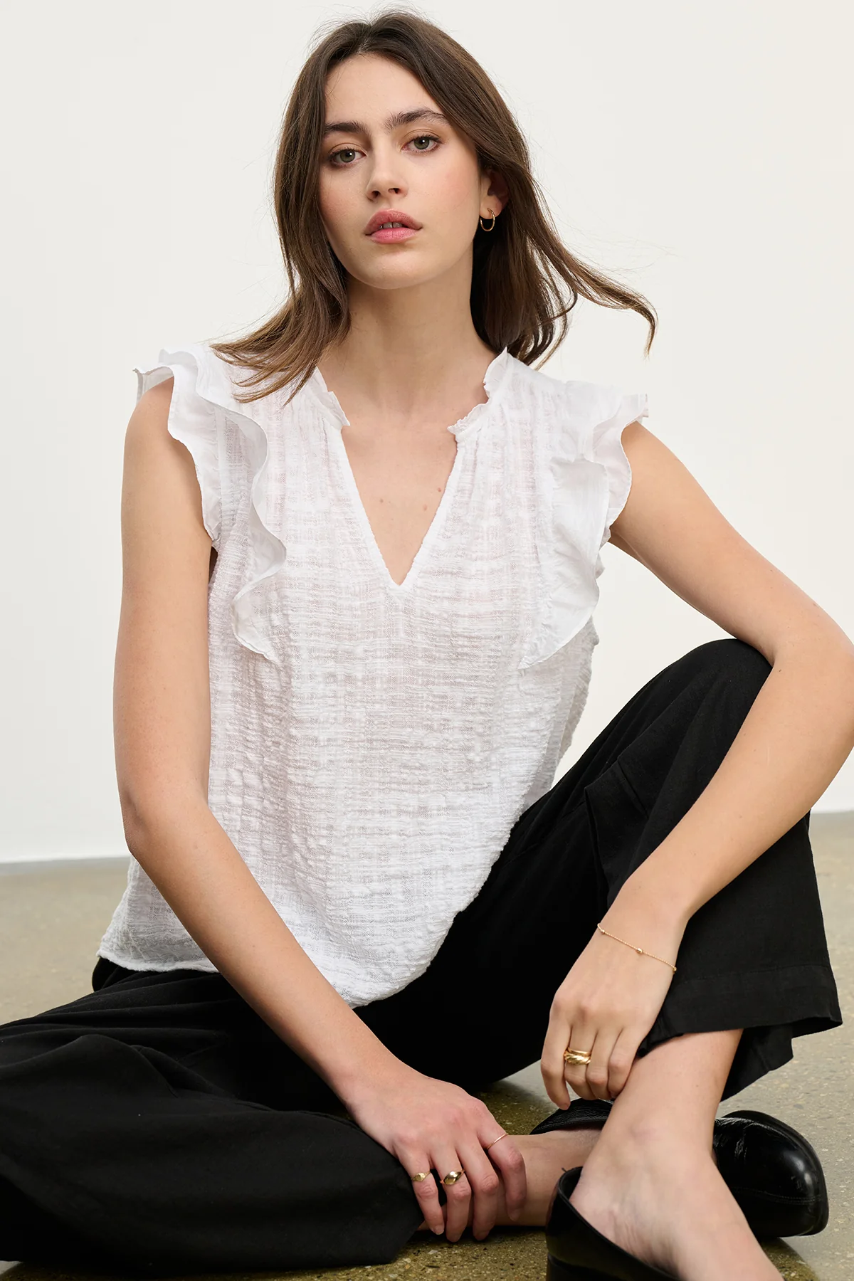 EVA TEXTURED COTTON GAUZE TOP