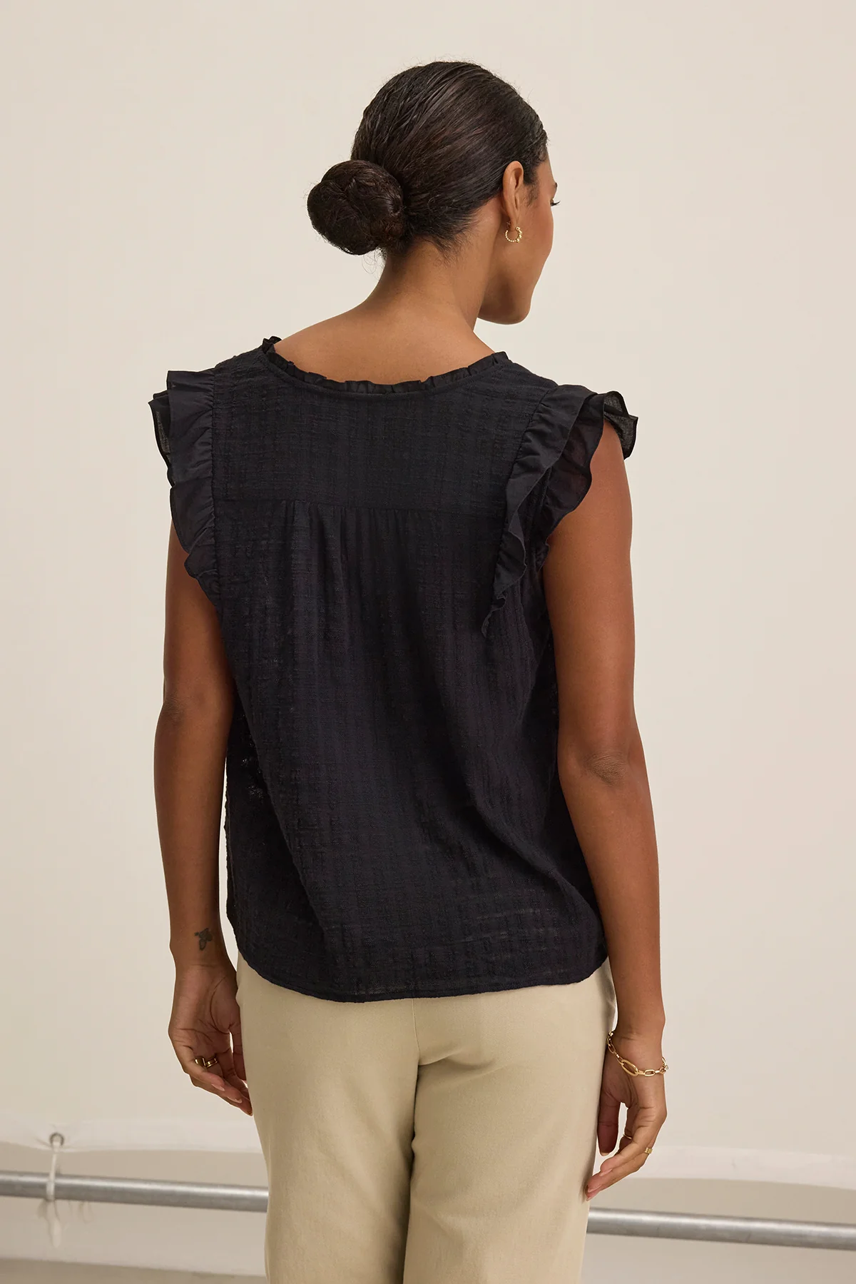 EVA TEXTURED COTTON GAUZE TOP