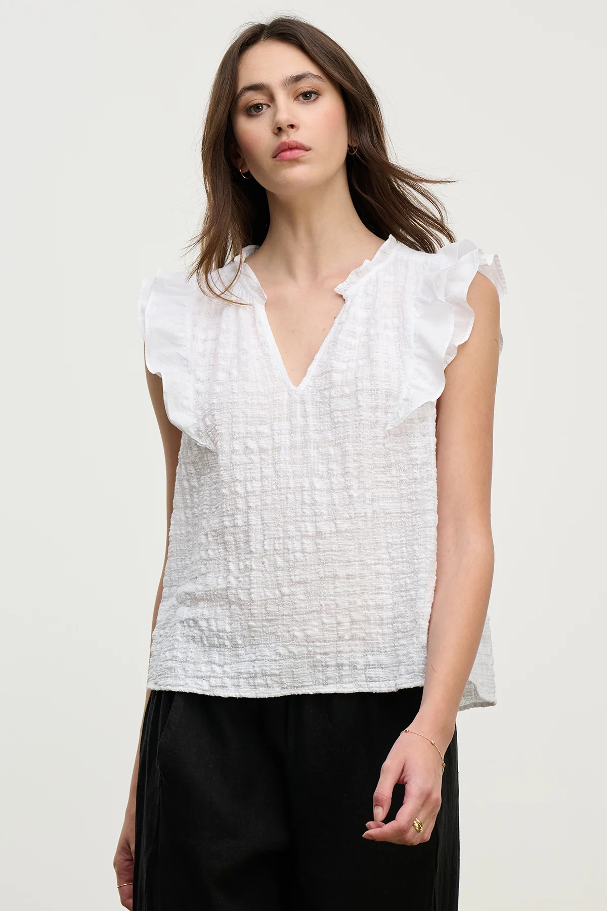 EVA TEXTURED COTTON GAUZE TOP