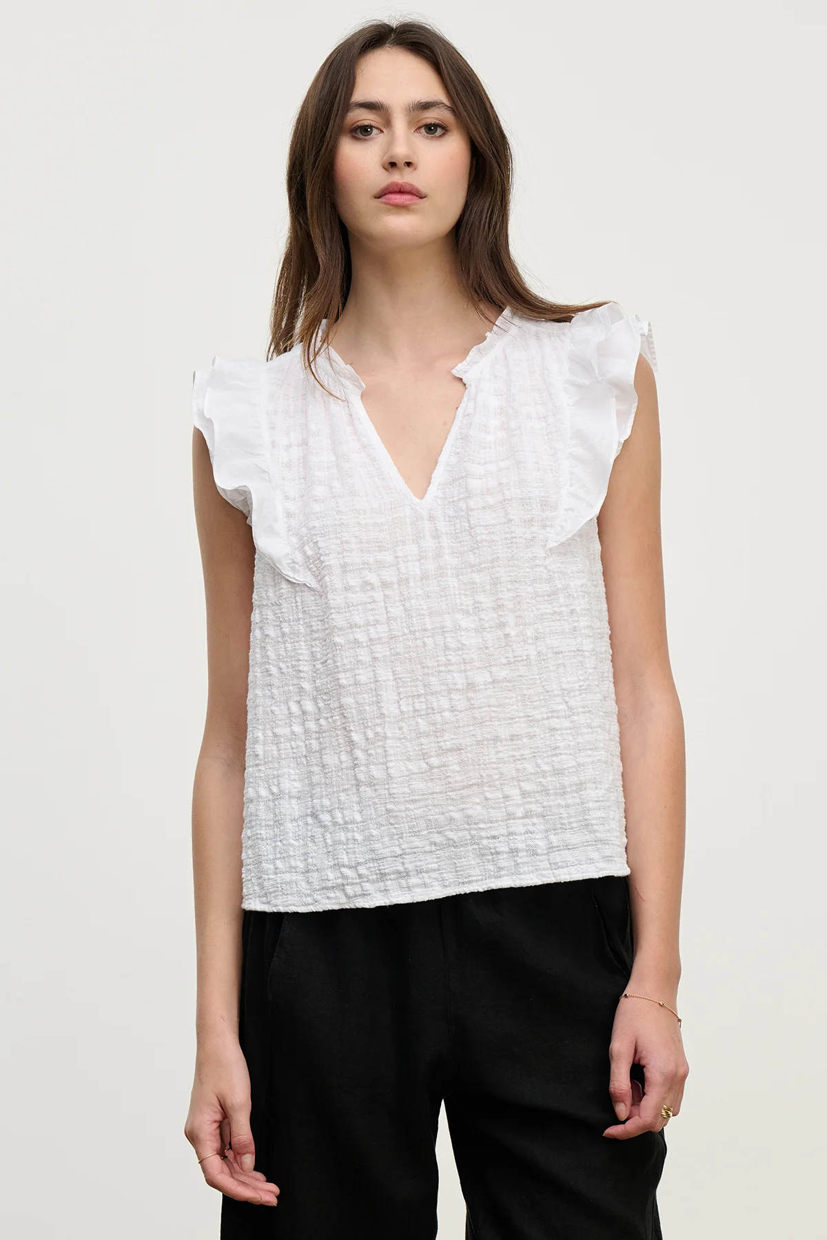 EVA TEXTURED COTTON GAUZE TOP