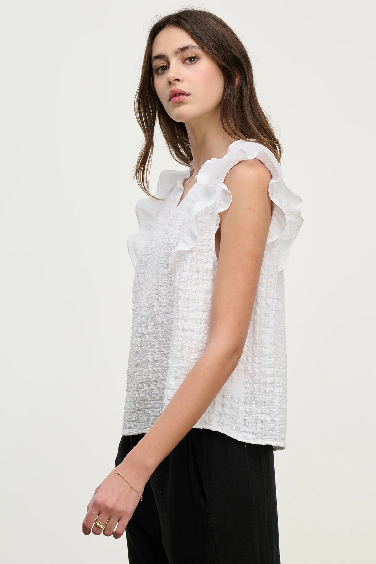 EVA TEXTURED COTTON GAUZE TOP