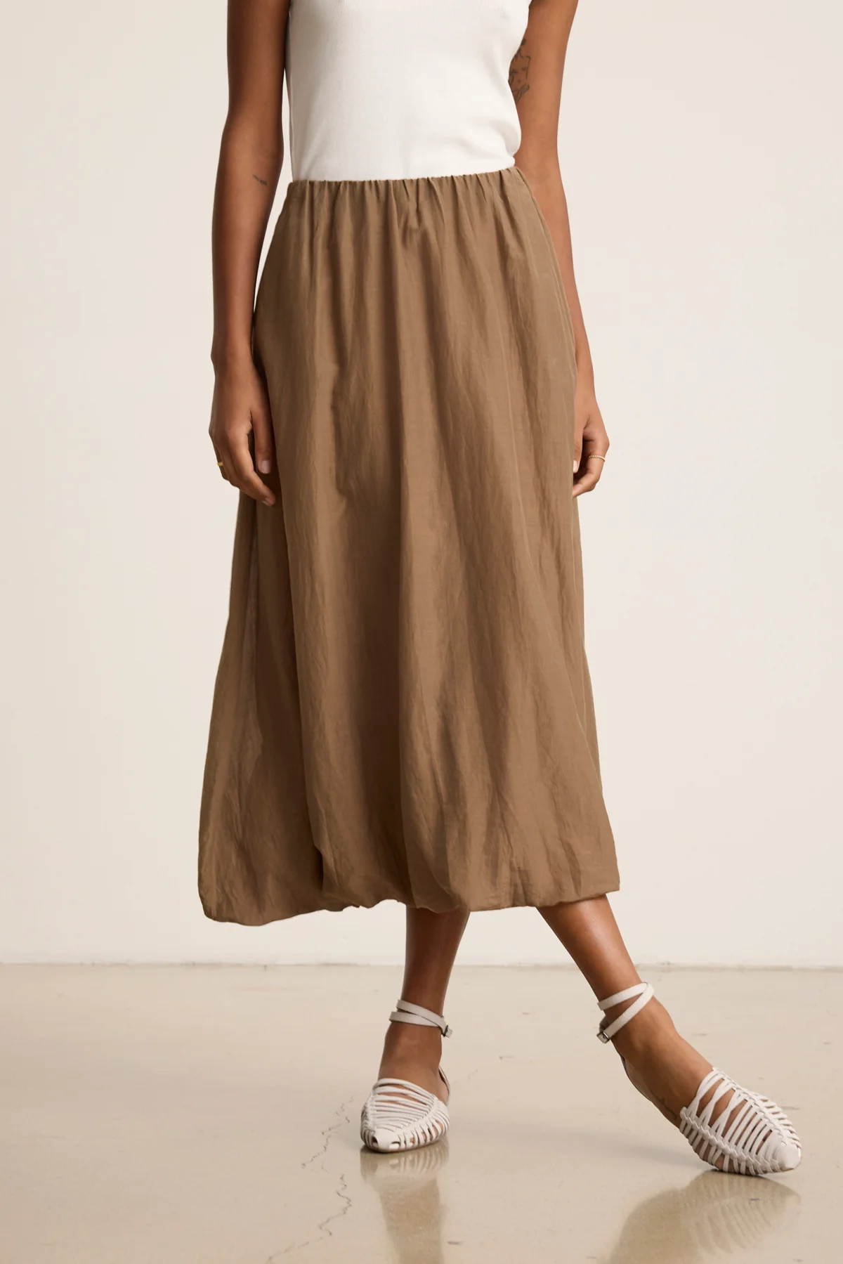 INES SILK COTTON VOILE SKIRT